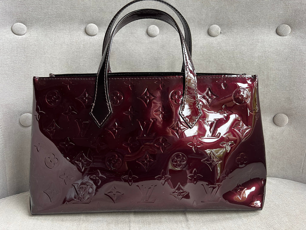 Louis Vuitton Wilshire Amarante Vernis Patent Leather