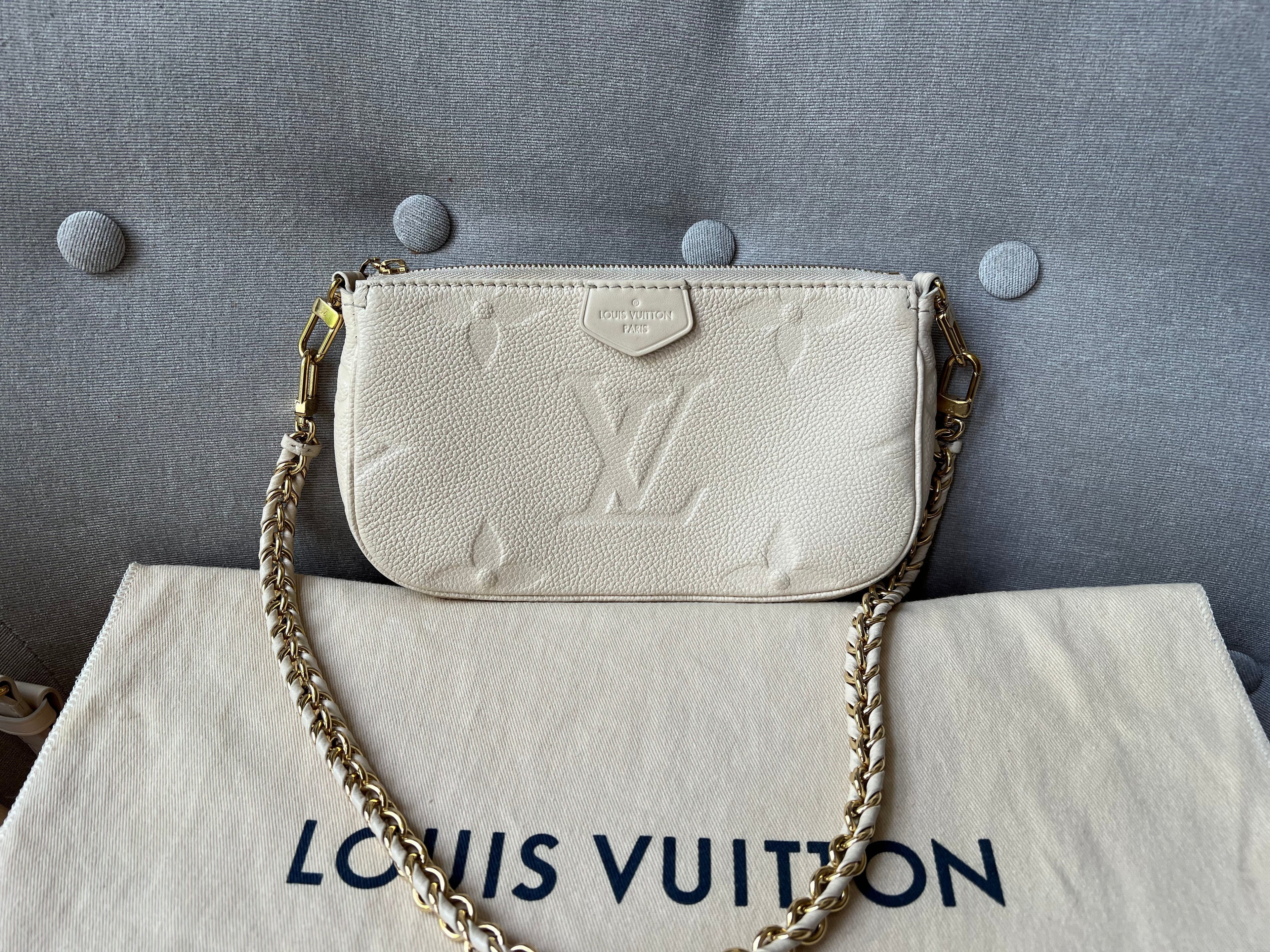 Louis Vuitton Multi Pochette Accessoires Creme Empreinte (RRP £2110)