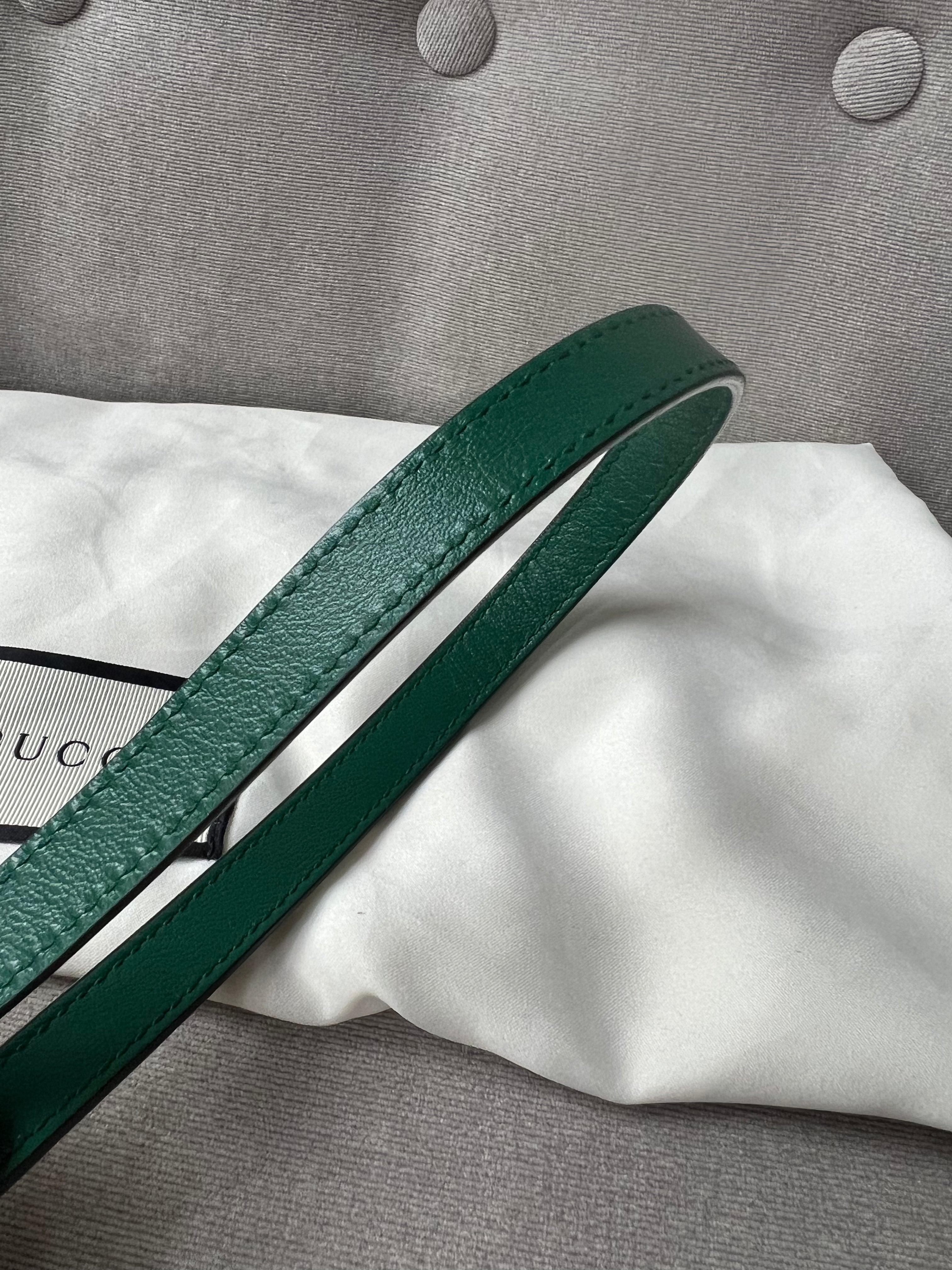 Gucci GG Green Torchon Marmont Small Shoulder Bag