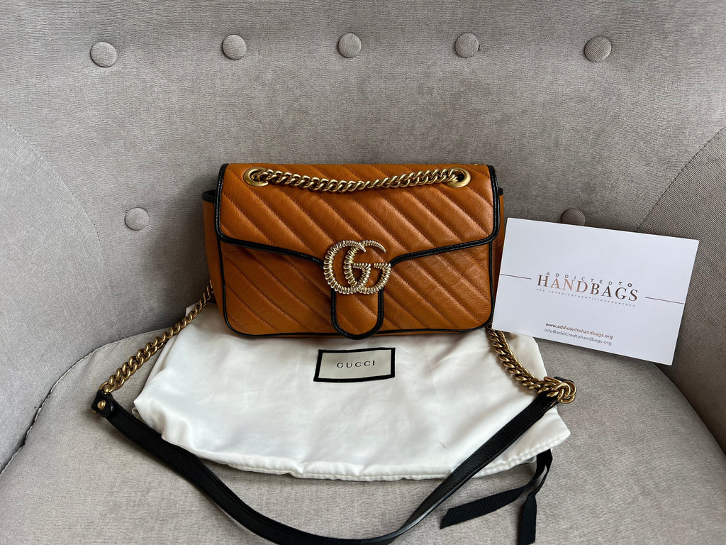 Gucci GG Torchon Tan Marmont Small Shoulder Bag