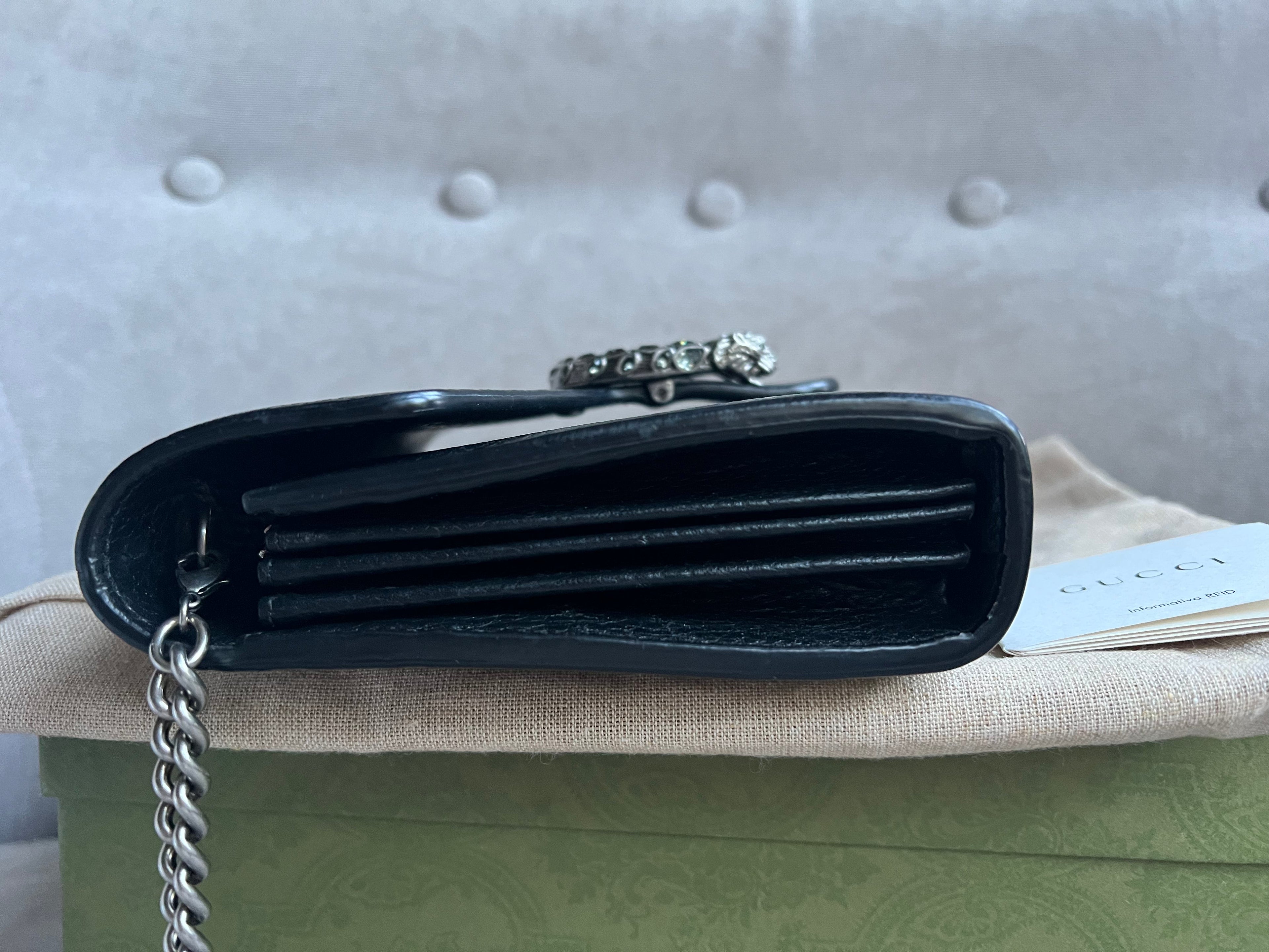 Gucci Dionysus Black Mini Chain Bag