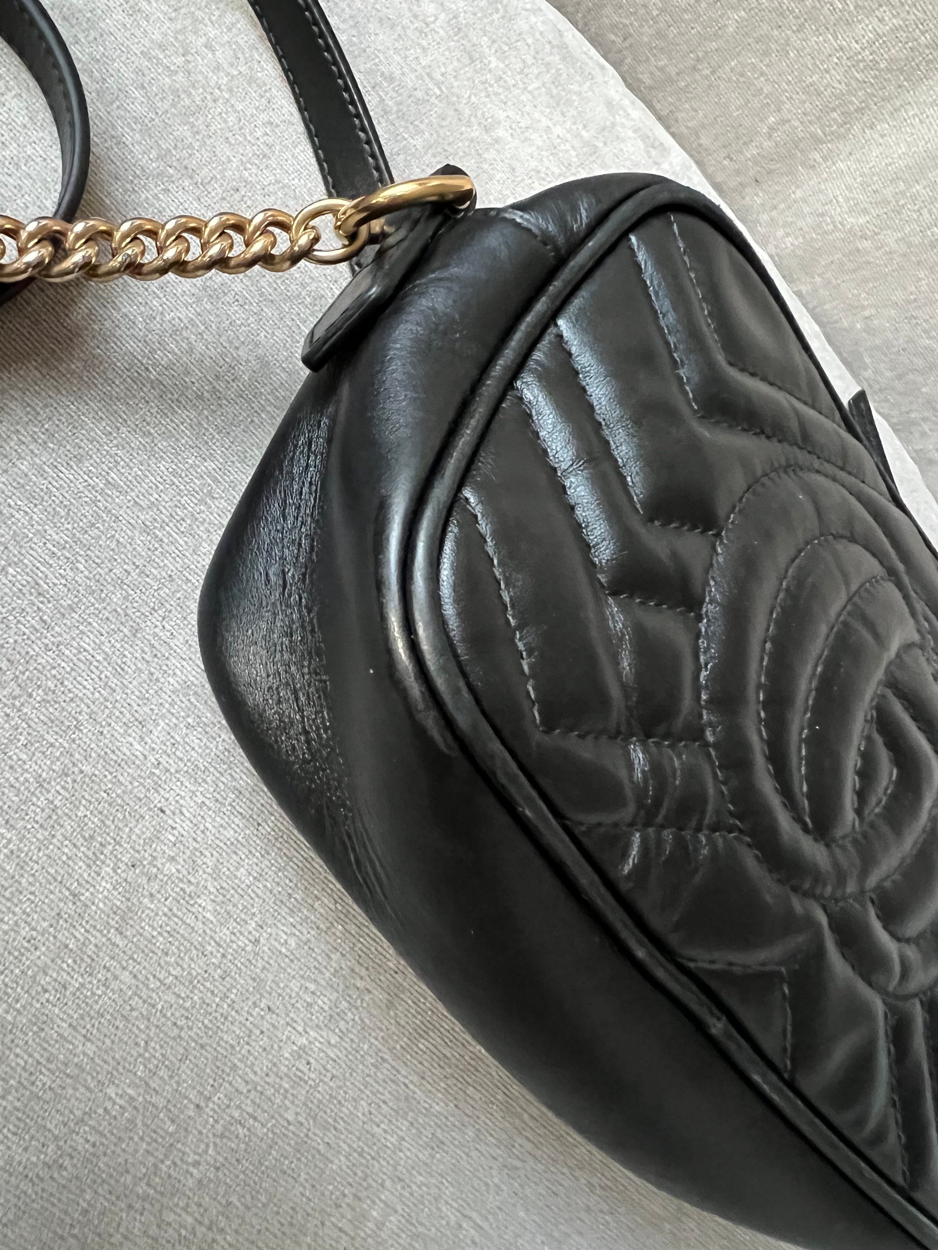Gucci GG Black Marmont Mini Shoulder Bag (RRP £1,160)