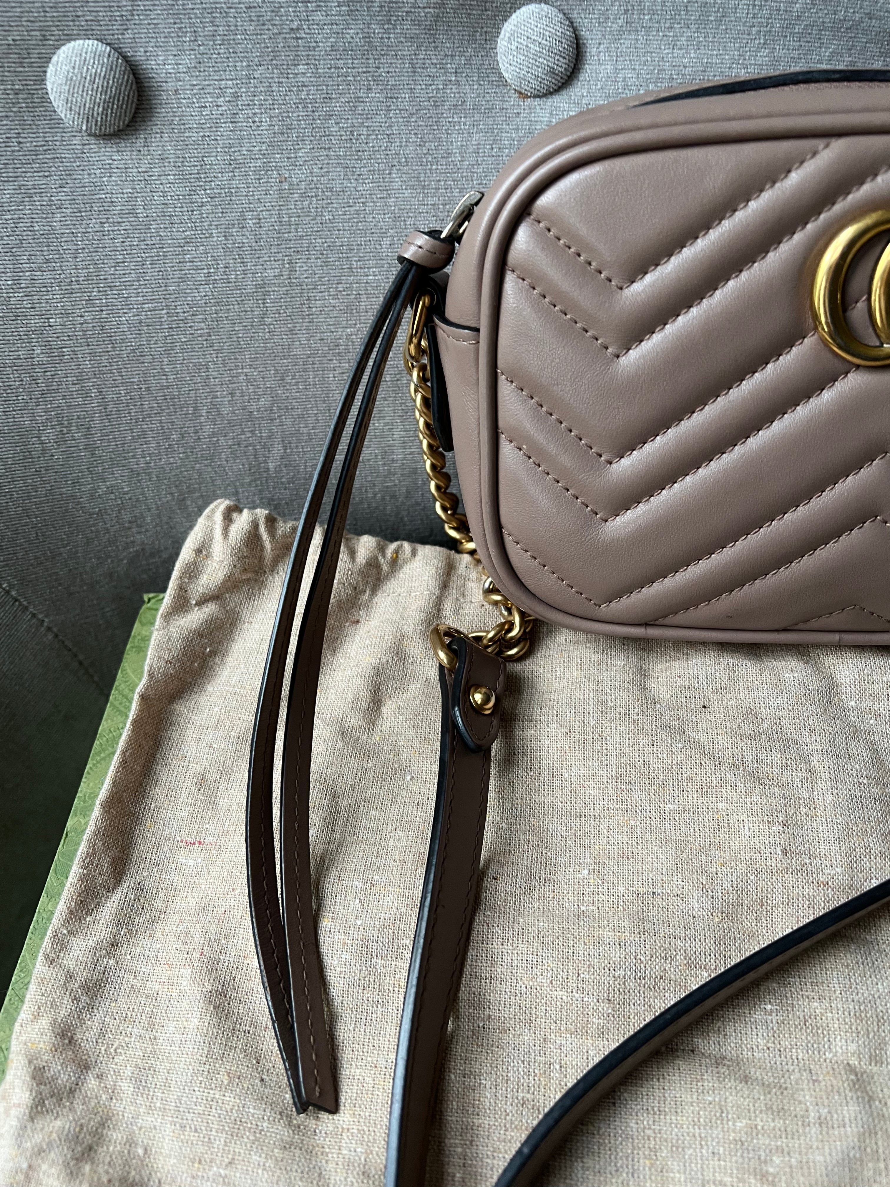 Gucci GG Dusty Pink Marmont Mini Shoulder Bag (RRP £1,160)