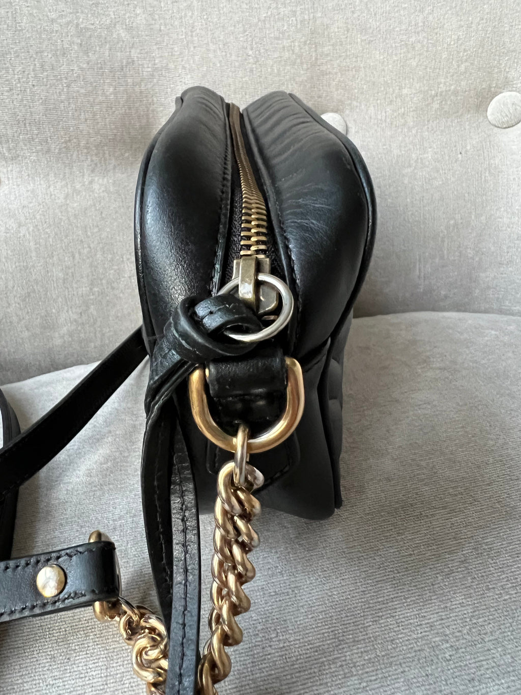 Gucci GG Black Marmont Mini Shoulder Bag (RRP £1,160)