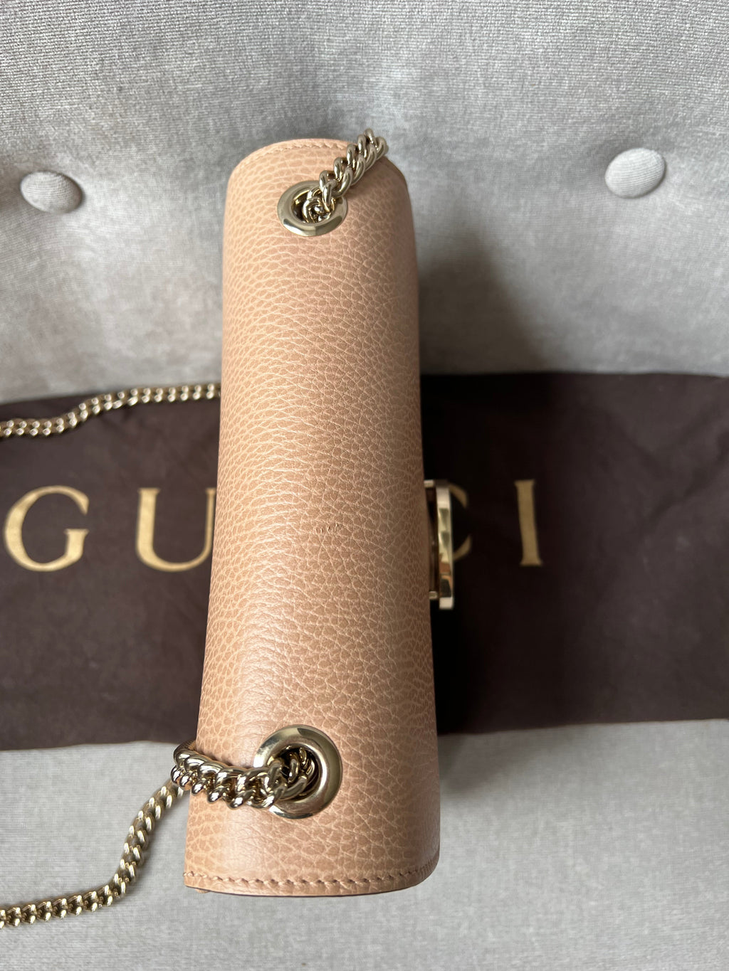 Gucci Interlocking GG Beige Small Shoulder Bag