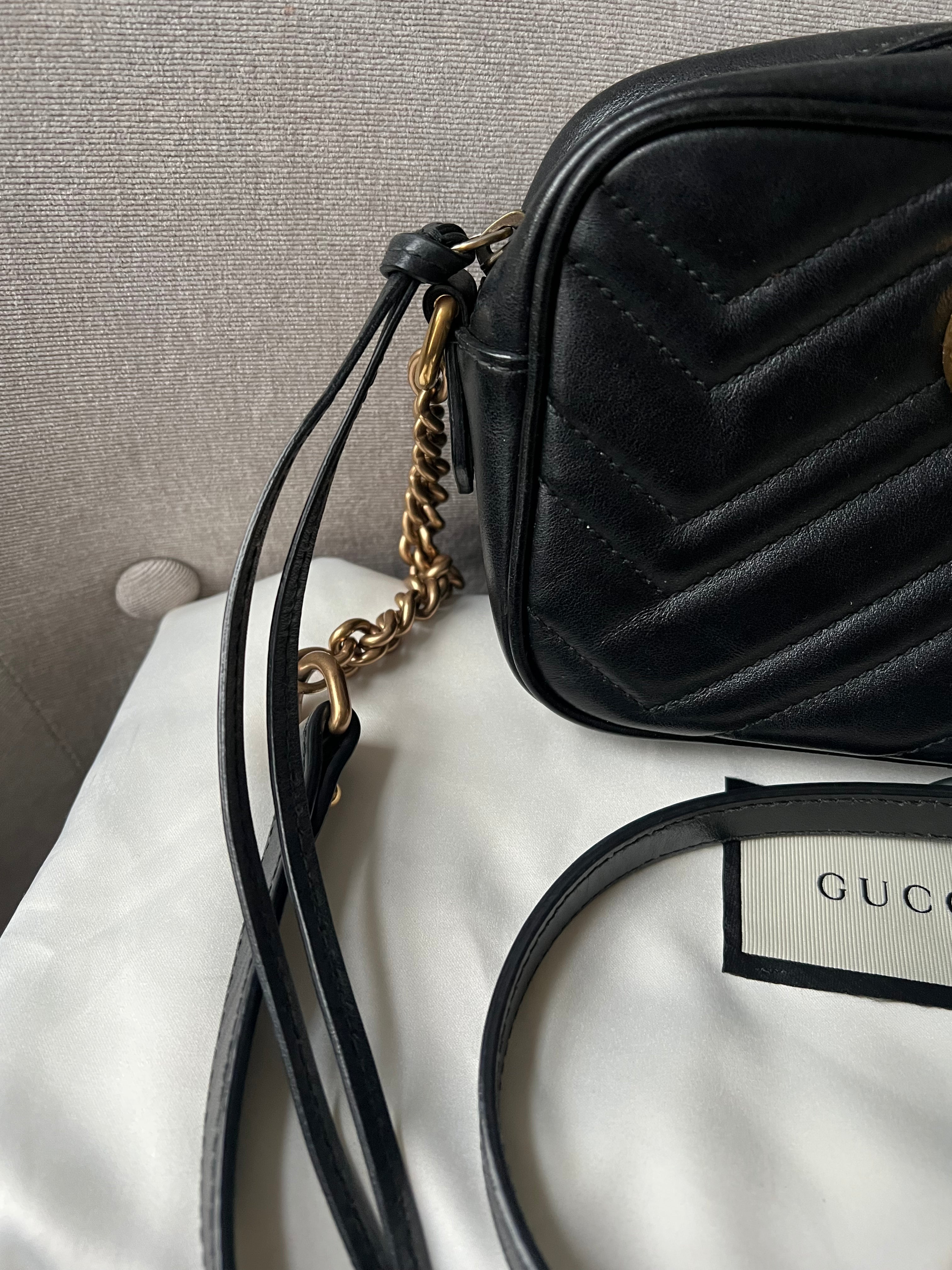Gucci GG Black Marmont Mini Shoulder Bag (RRP £1,160)