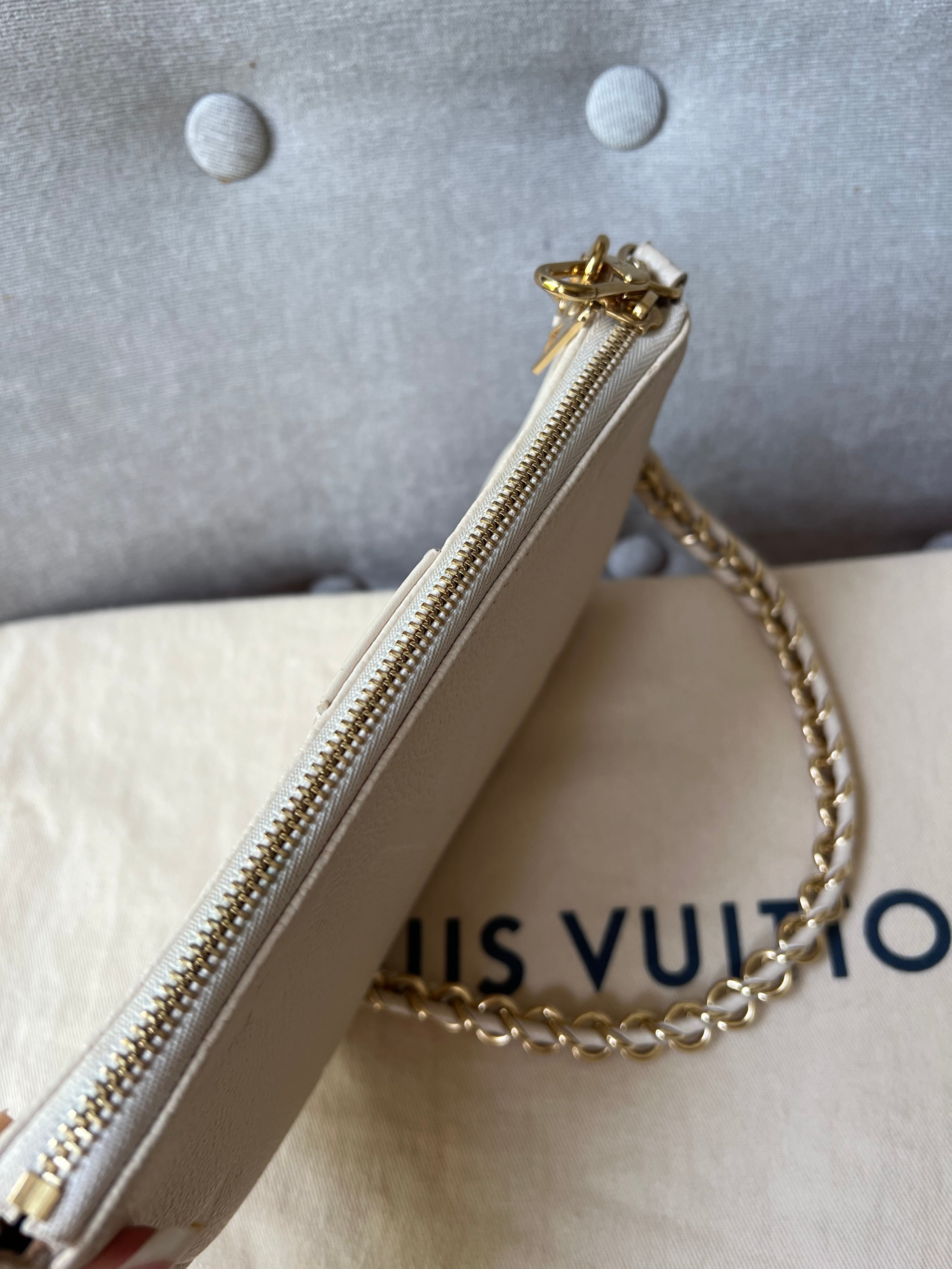 Louis Vuitton Multi Pochette Accessoires Creme Empreinte (RRP £2110)