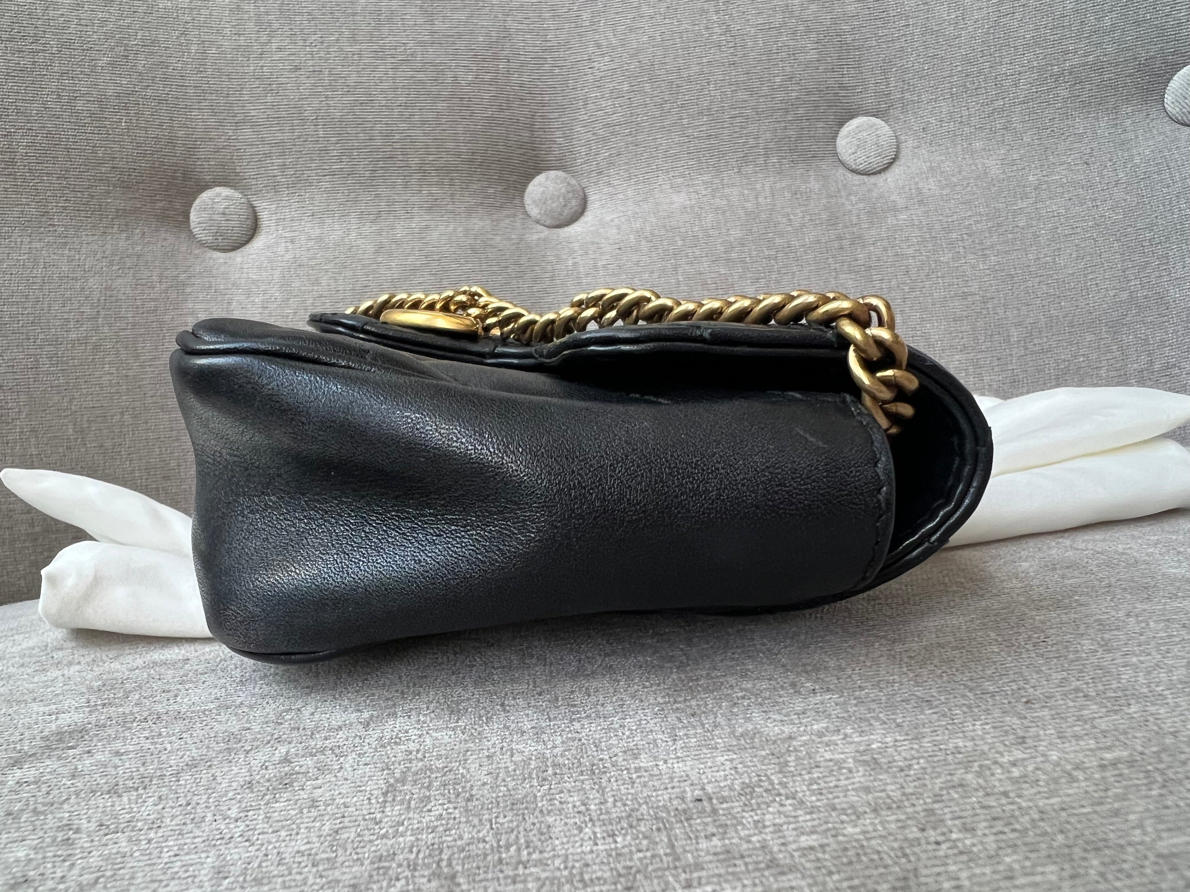 Gucci GG Black Marmont Super Mini Shoulder Bag
