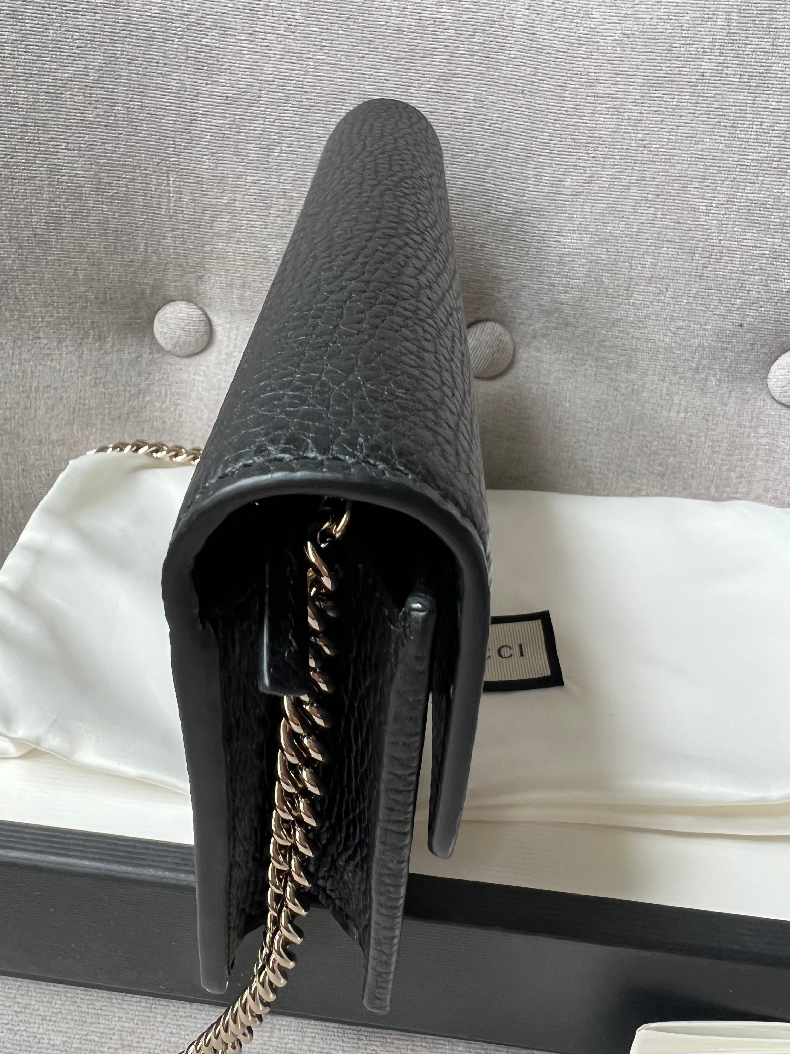 Gucci Black Interlocking Chain Wallet
