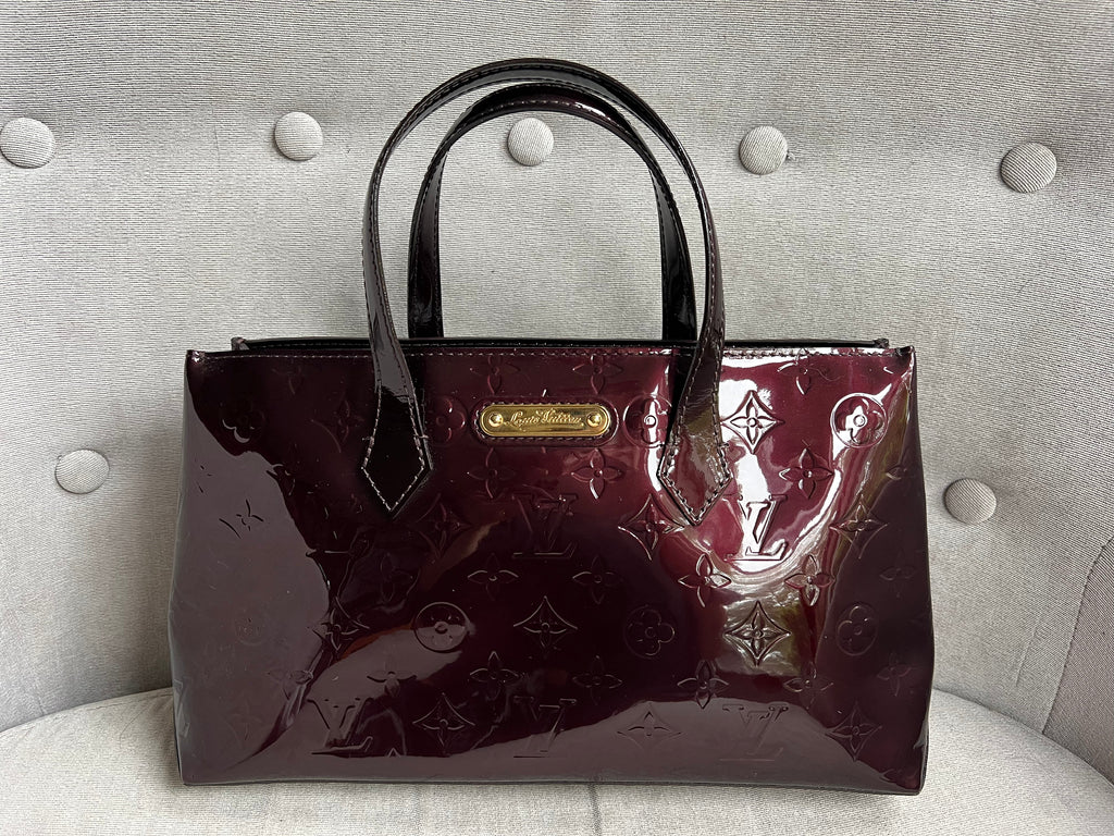 Louis Vuitton Wilshire Amarante Vernis Patent Leather