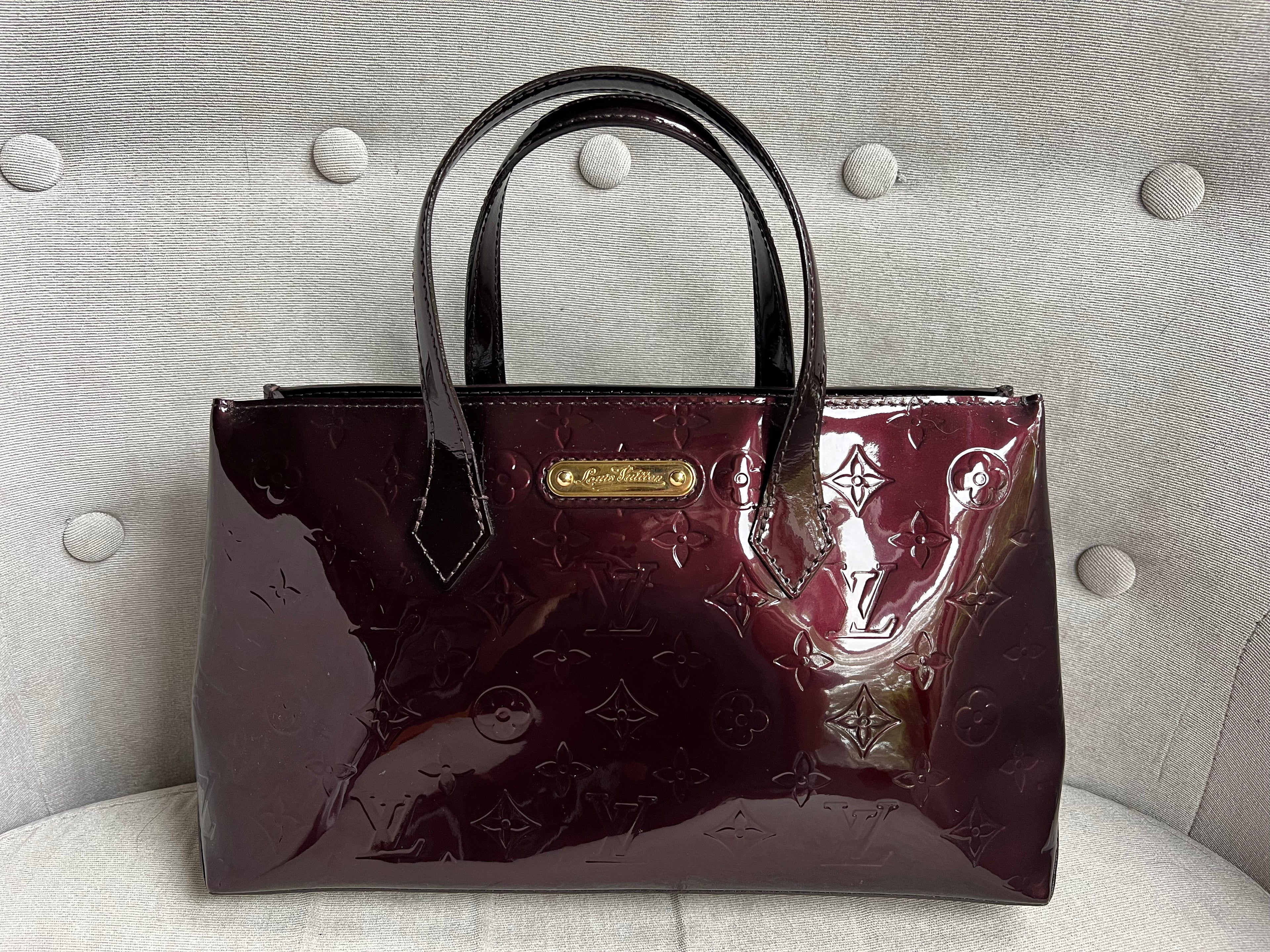 Louis Vuitton Wilshire Amarante Vernis Patent Leather