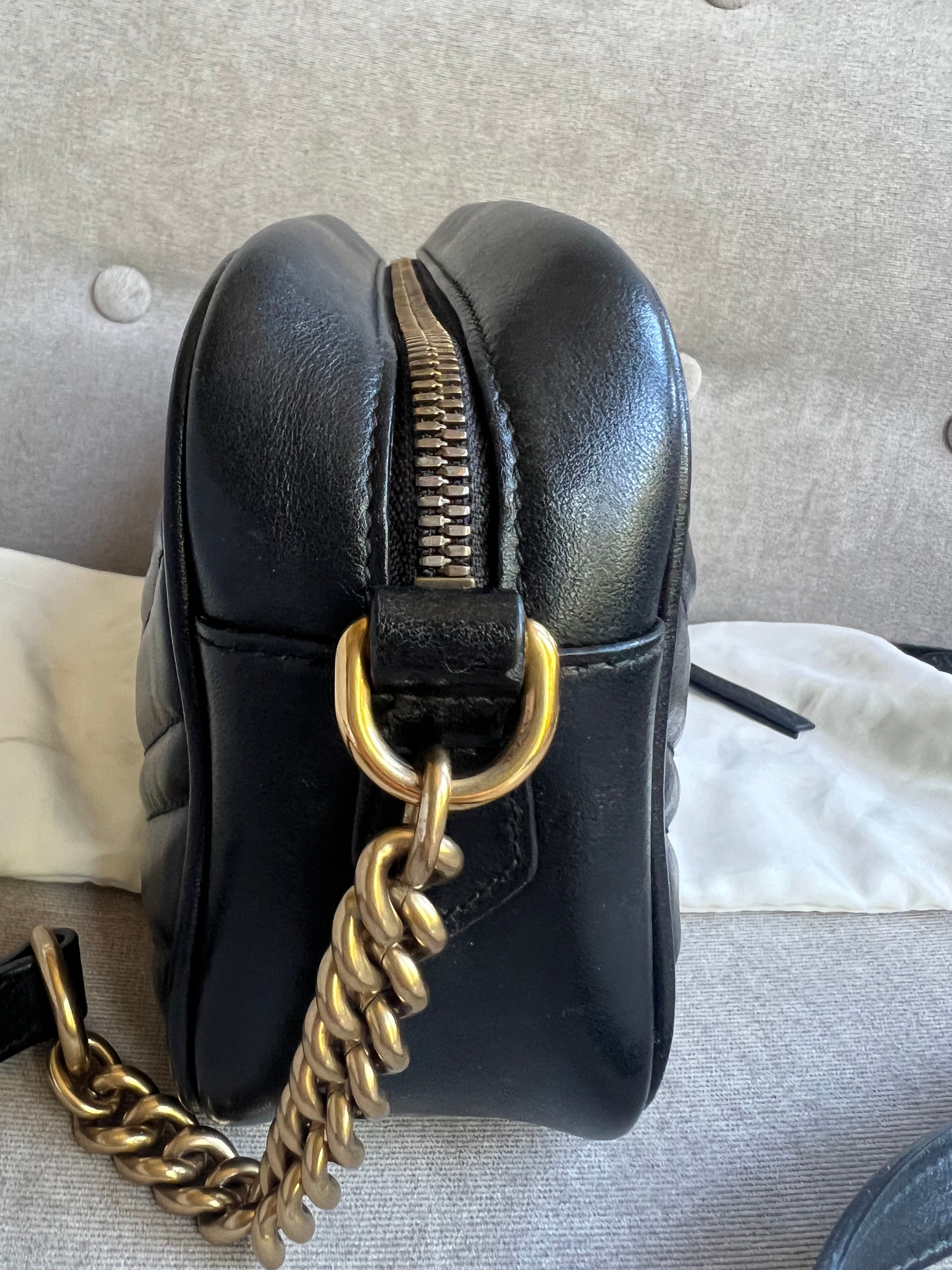 Gucci GG Black Marmont Small Shoulder Bag