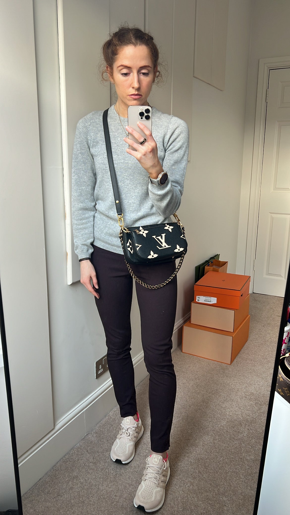 Louis Vuitton Multi Pochette Accessoires Black Beige Empreinte (RRP £2120)