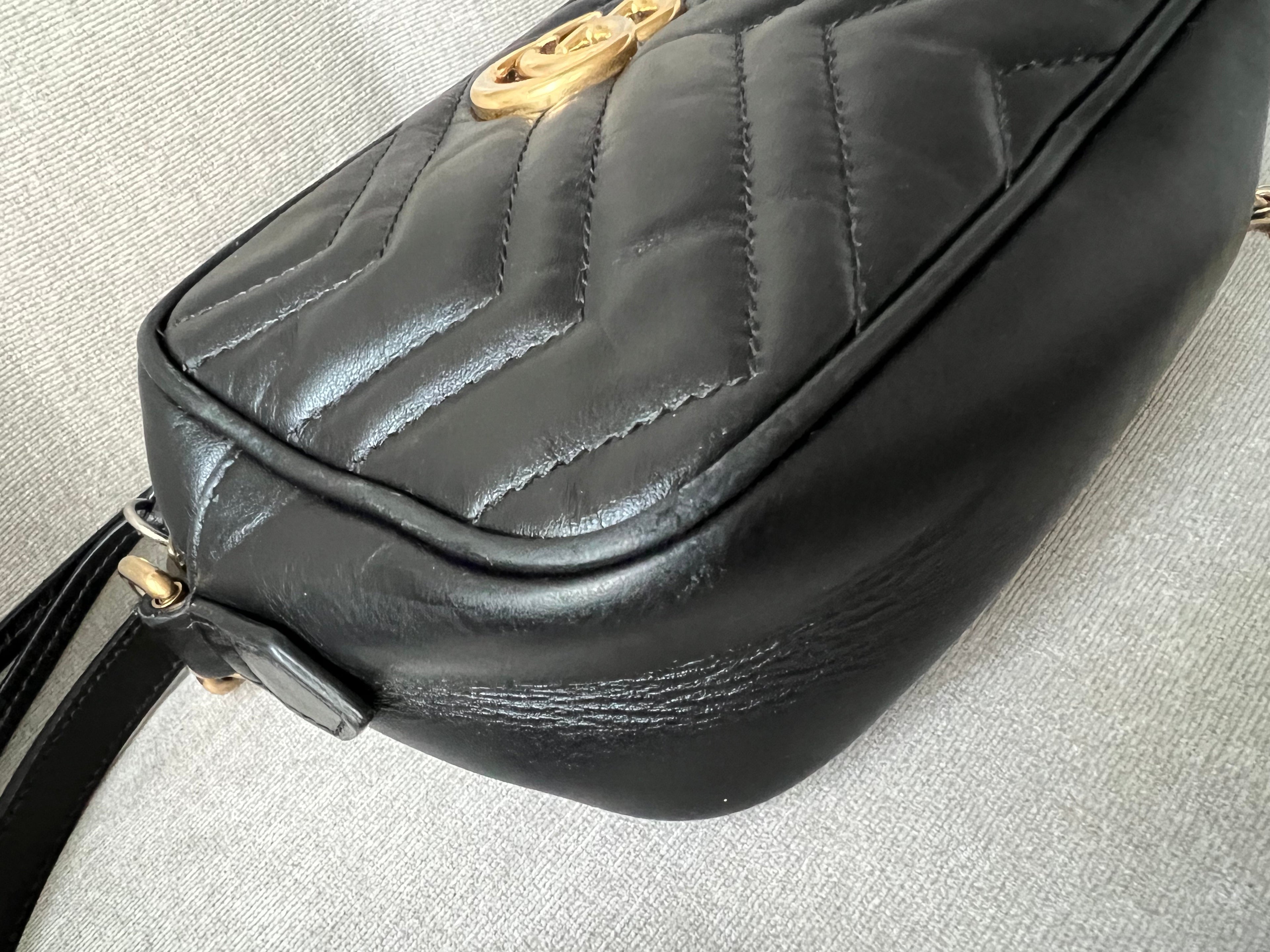 Gucci GG Black Marmont Mini Shoulder Bag (RRP £1,160)