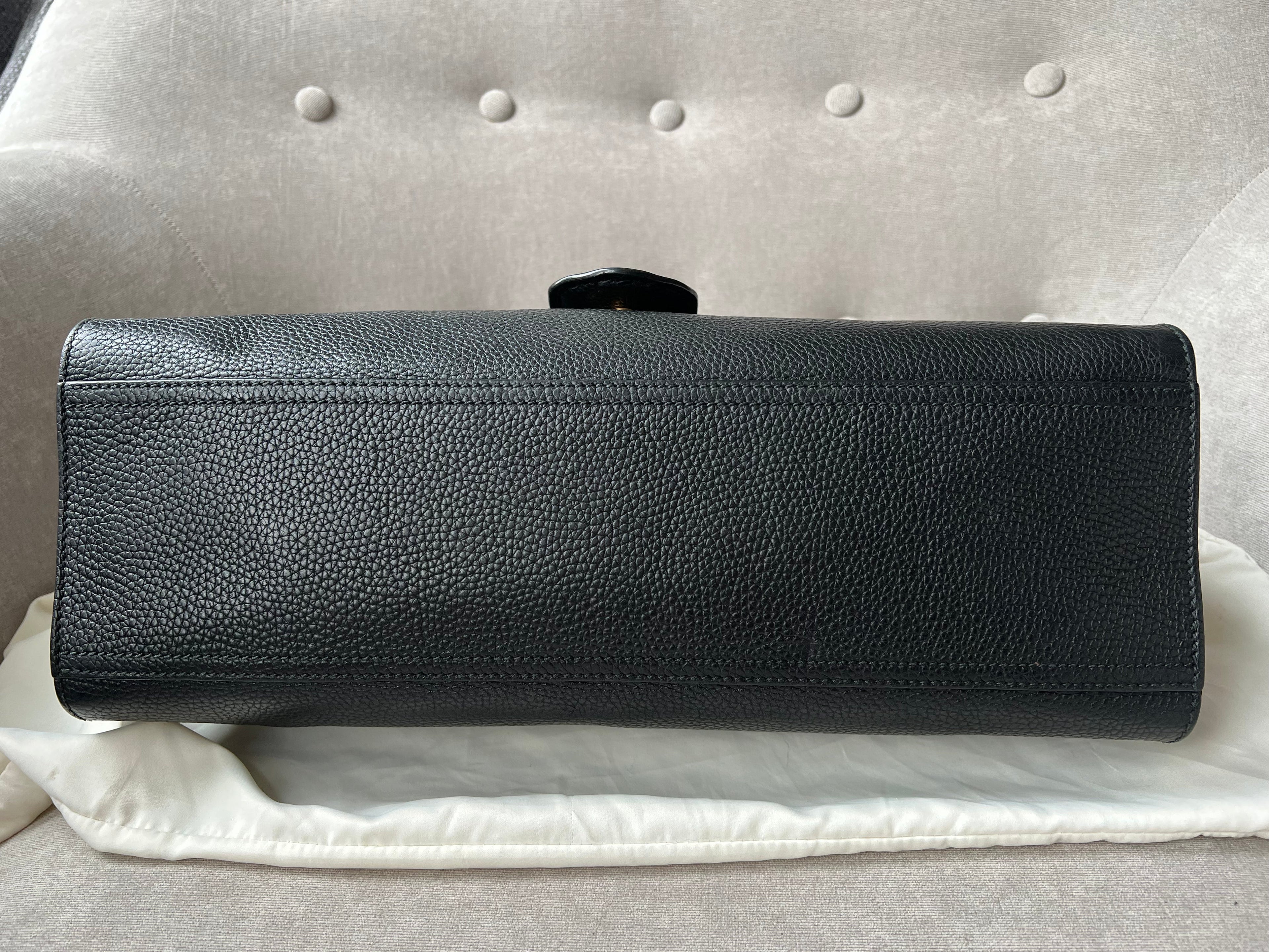 Gucci GG Black Marmont Medium Top Handle Bag
