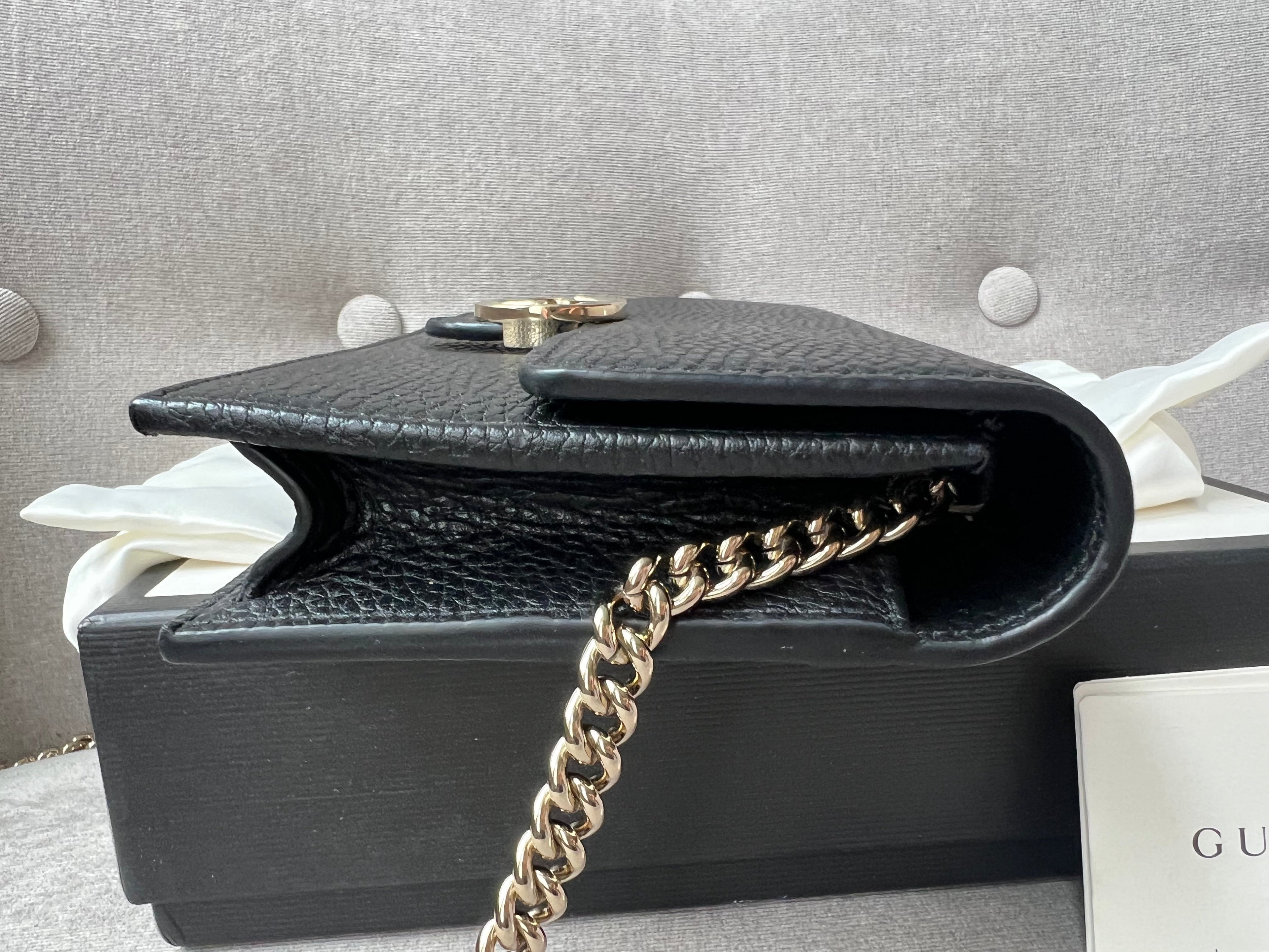 Gucci Black Interlocking Chain Wallet