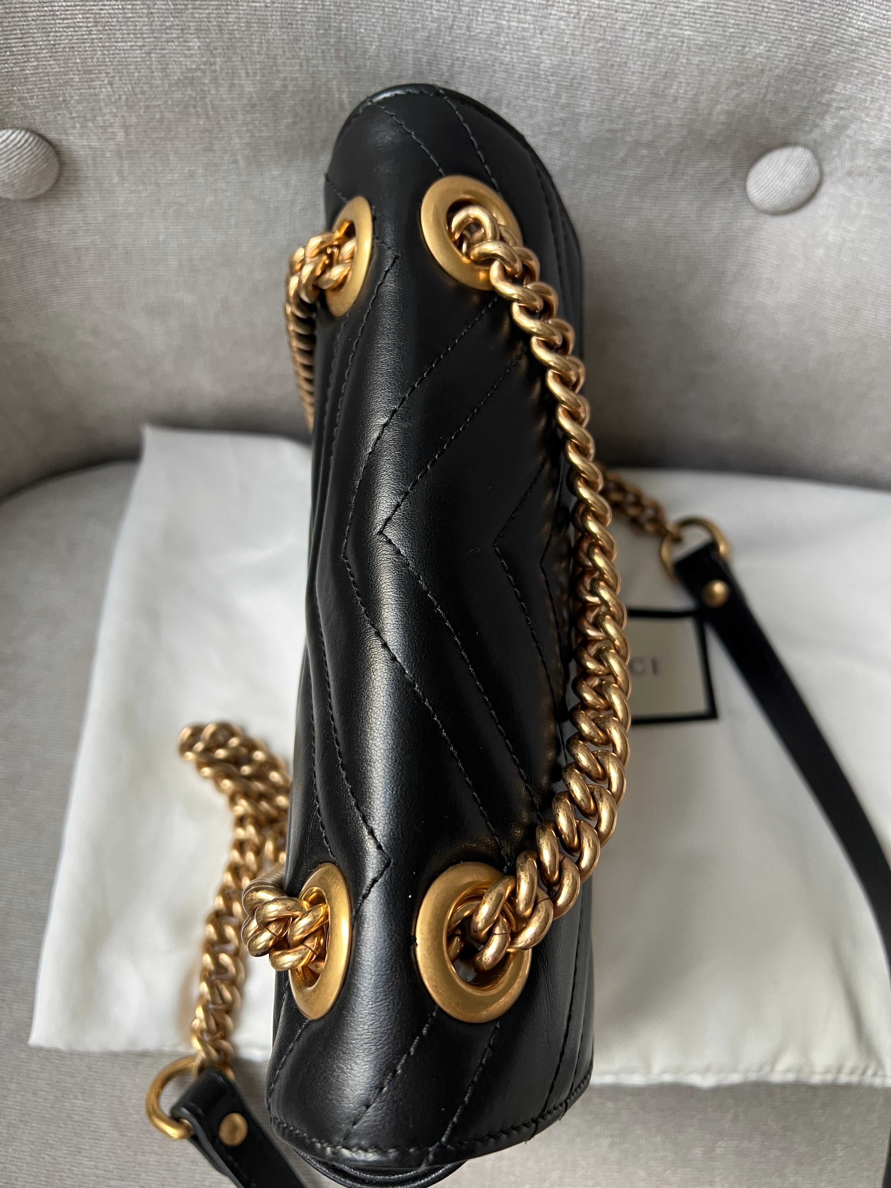 Gucci GG Black Marmont Mini Shoulder Bag