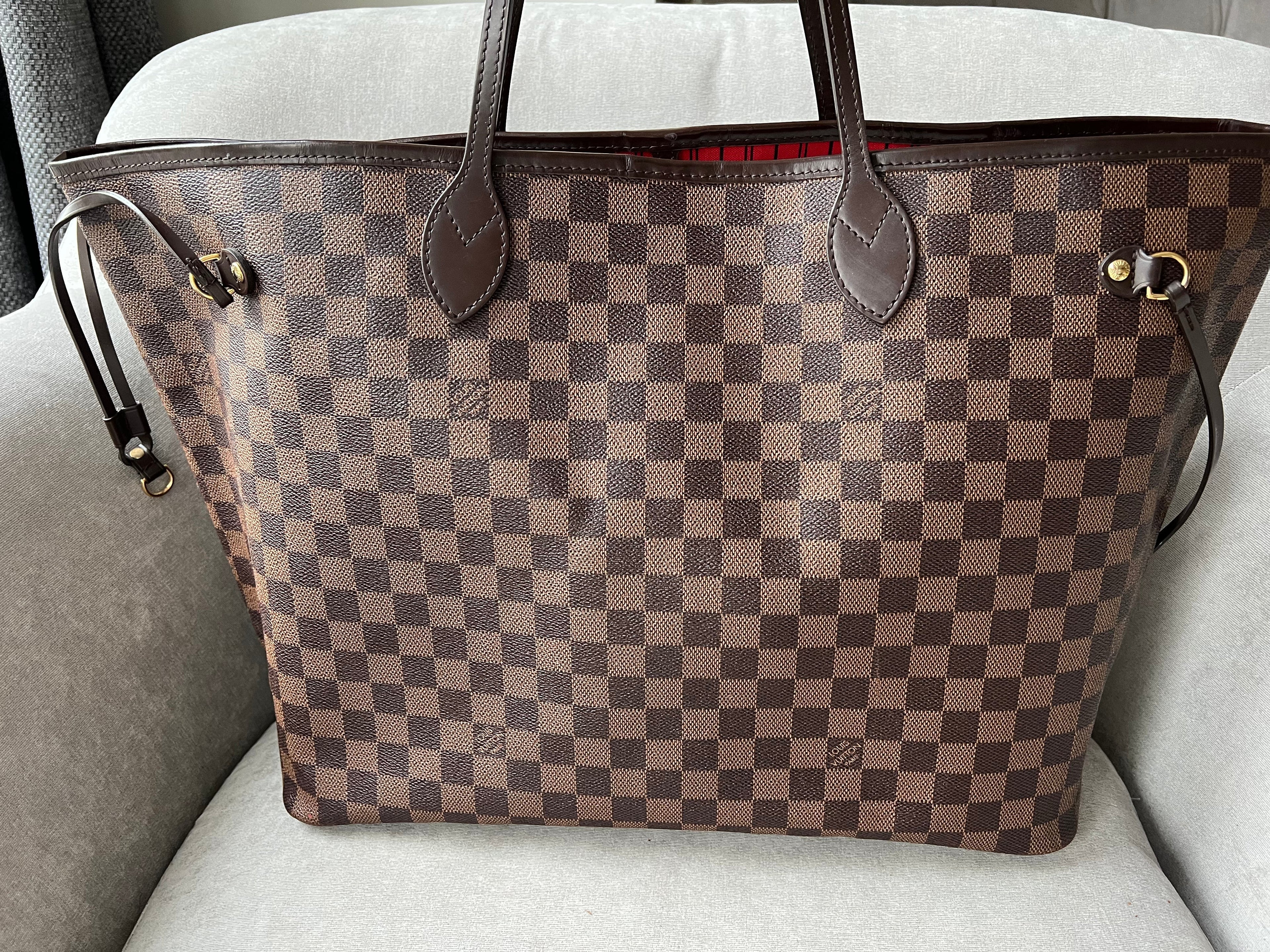 Louis Vuitton Neverfull GM Damier Ebene Cherry Interior (RRP £1,450)