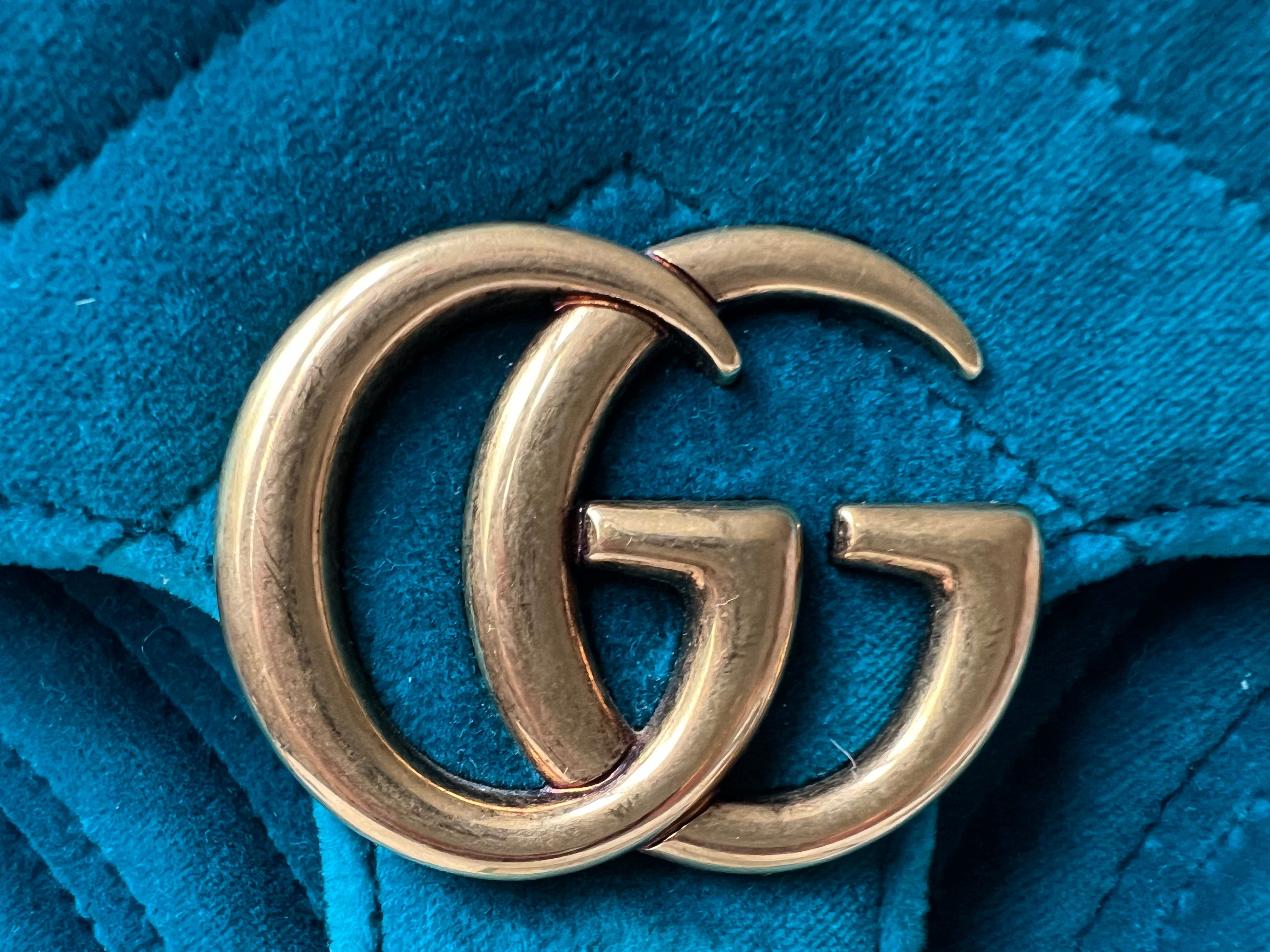 Gucci GG Mini Velvet Marmont Mini Shoulder Bag