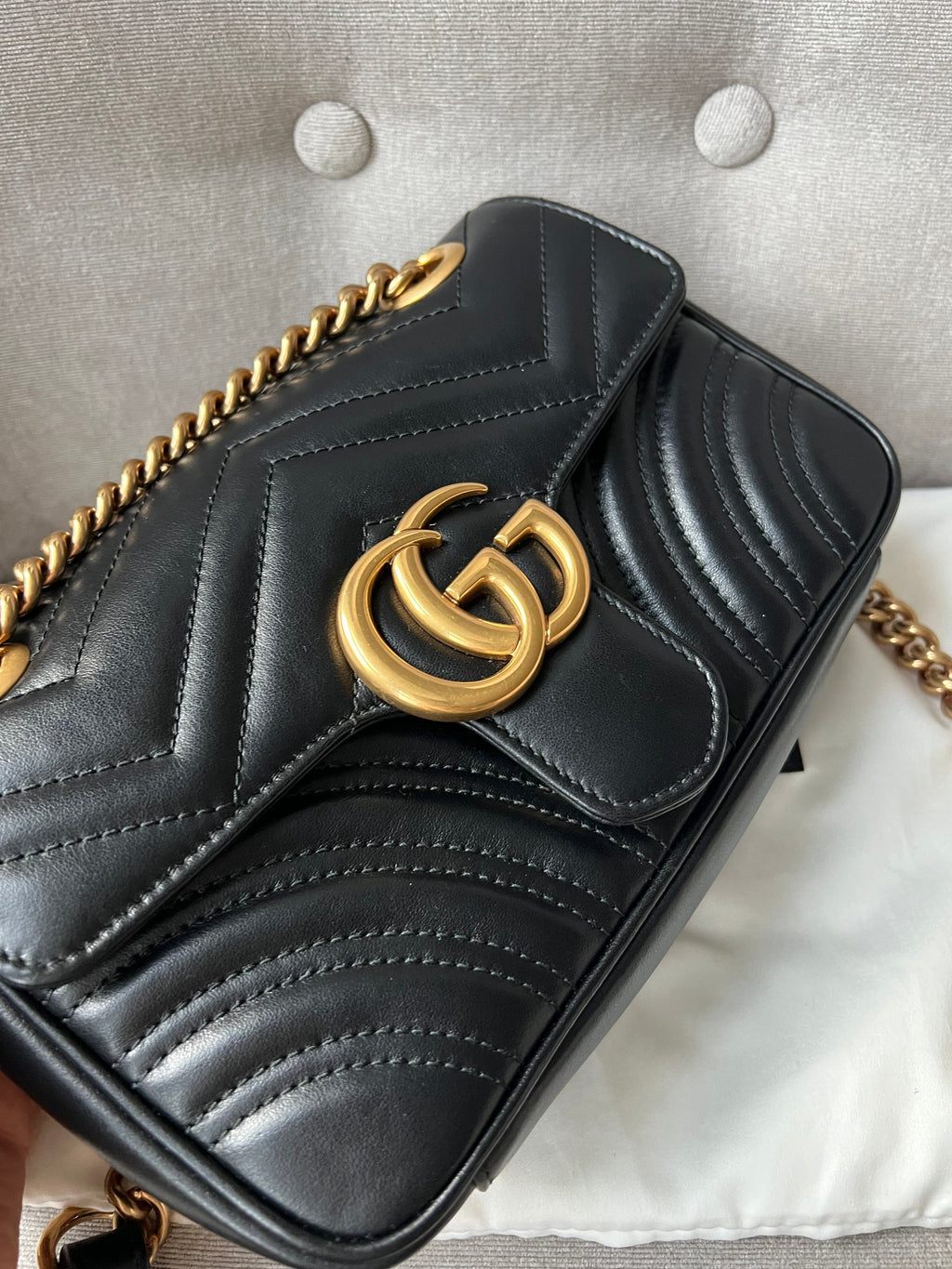 Gucci GG Black Marmont Mini Shoulder Bag