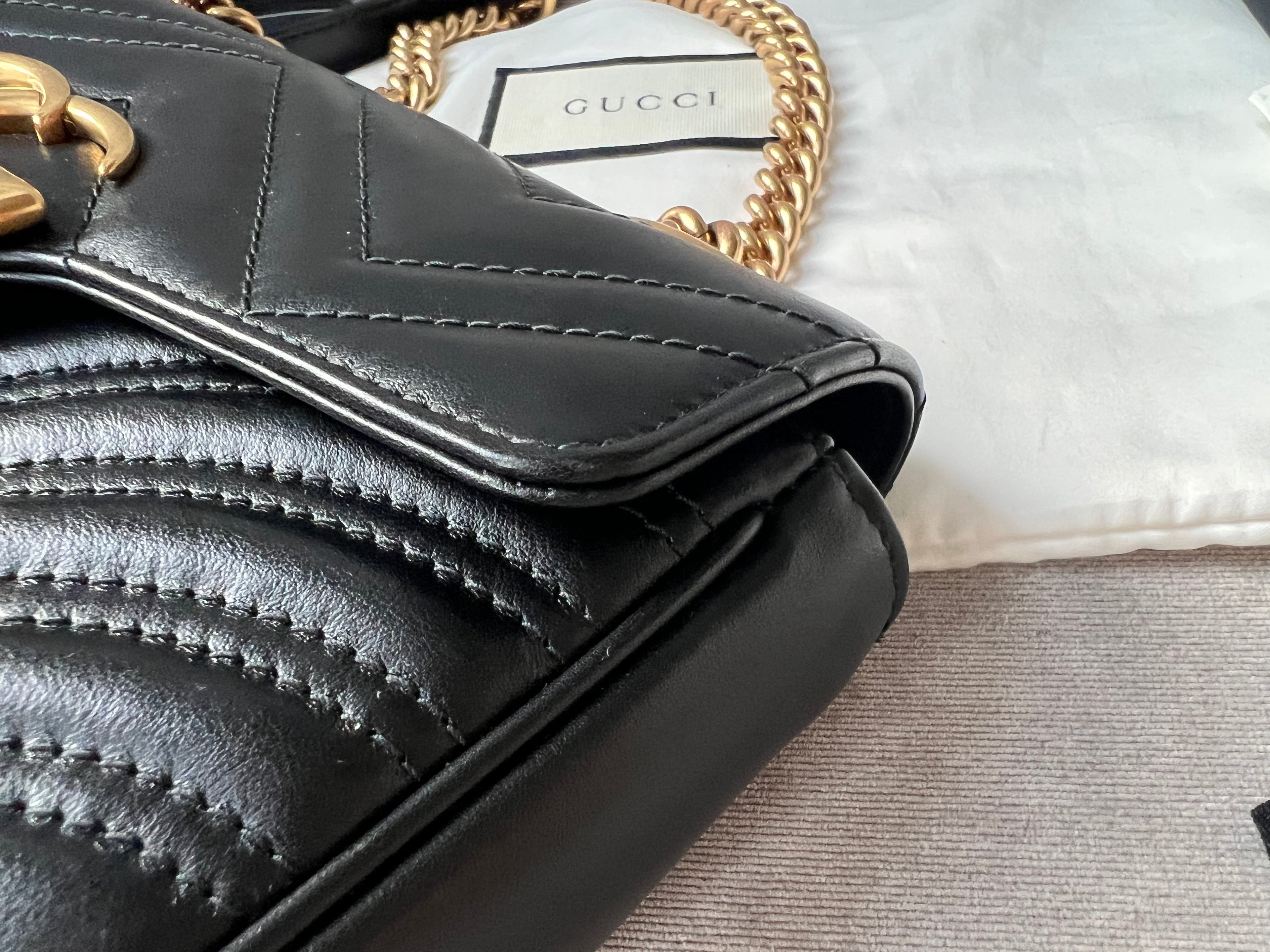 Gucci GG Black Marmont Mini Shoulder Bag