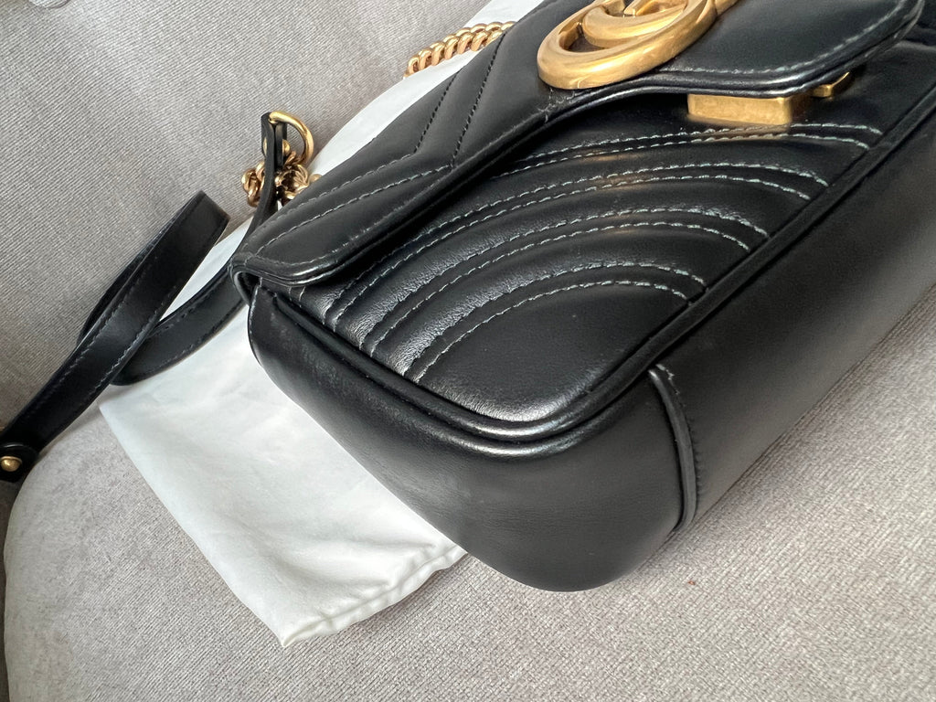 Gucci GG Black Marmont Mini Shoulder Bag