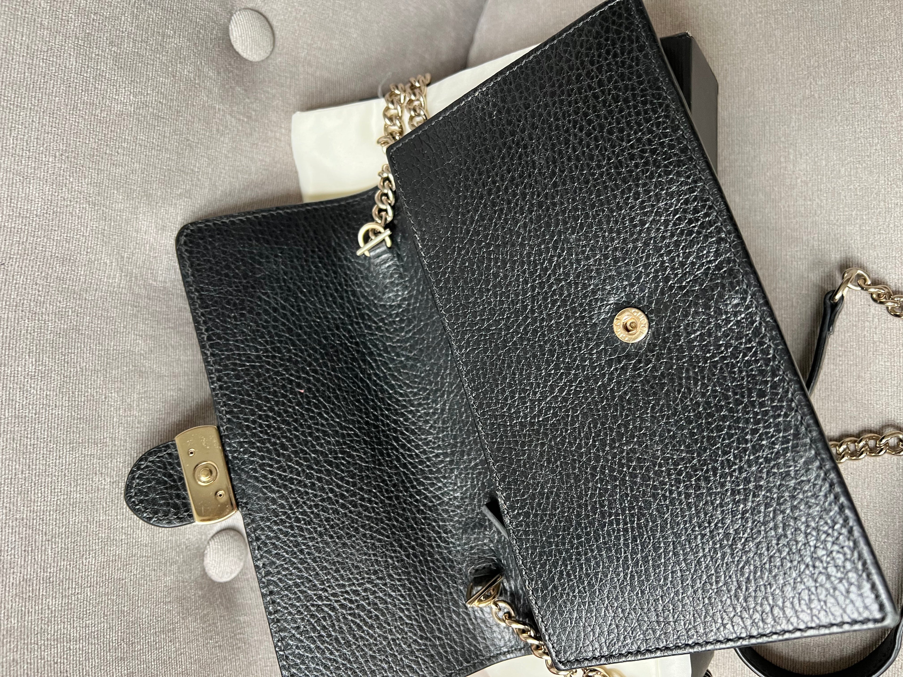 Gucci Black Interlocking Chain Wallet