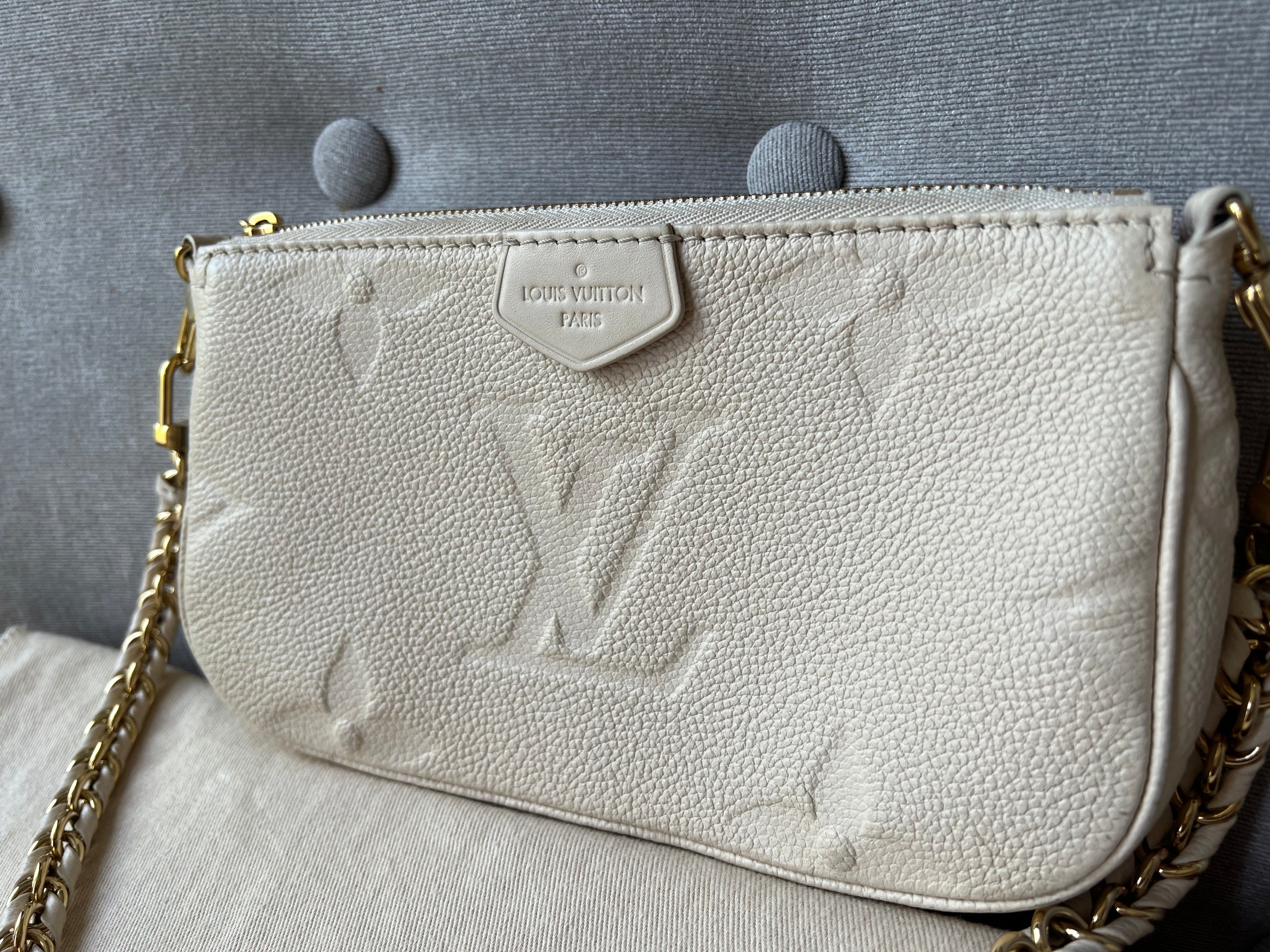 Louis Vuitton Multi Pochette Accessoires Creme Empreinte (RRP £2110)