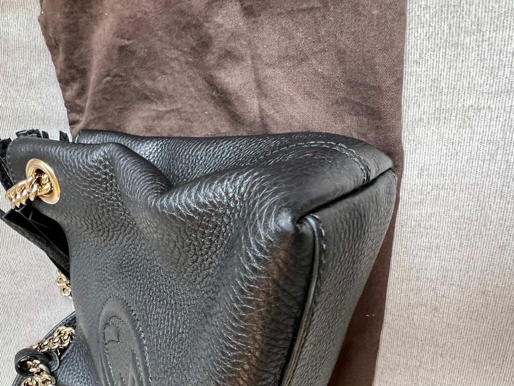 Gucci Black Mini Soho Chain Tote