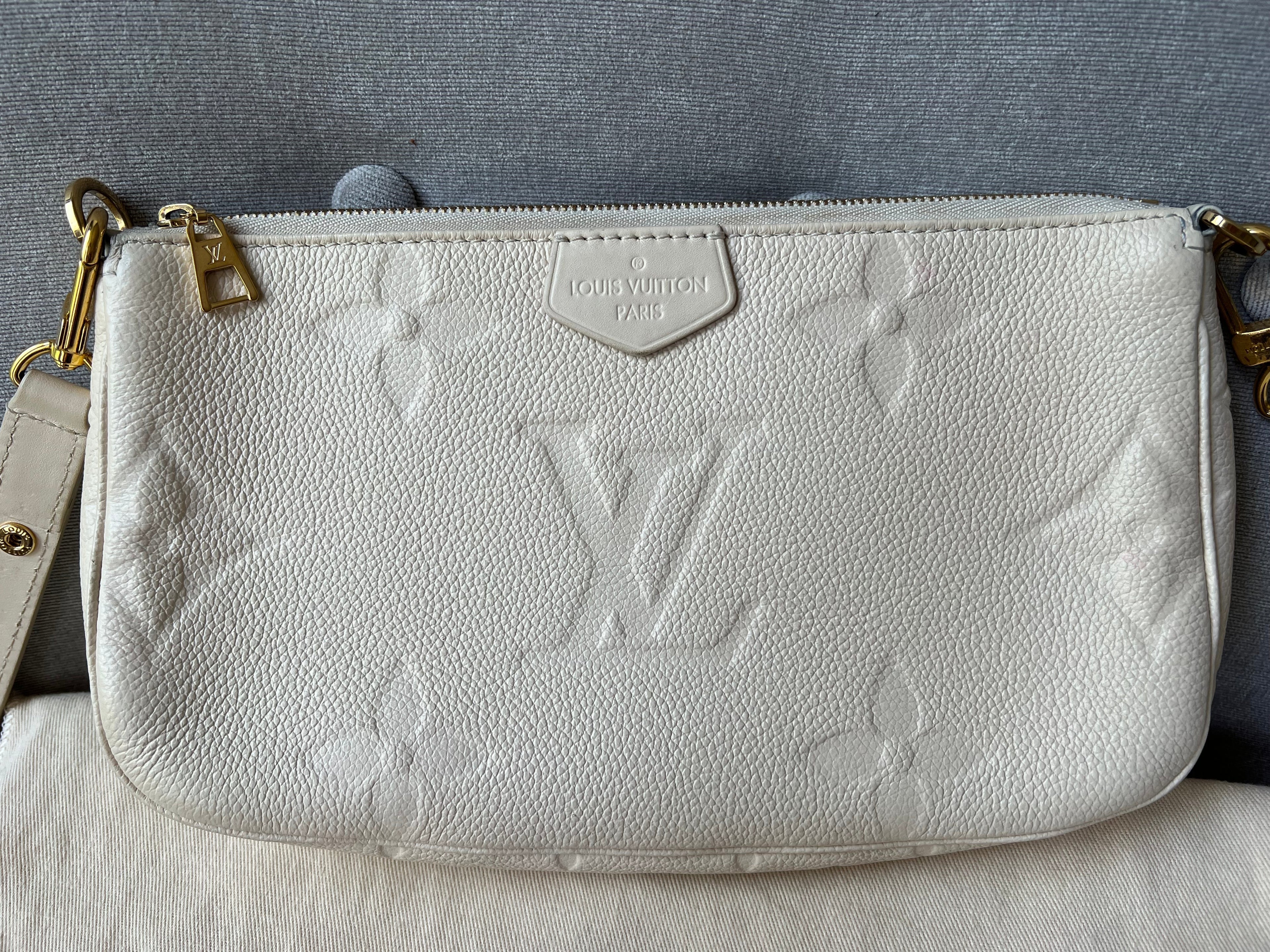 Louis Vuitton Multi Pochette Accessoires Creme Empreinte (RRP £2110)