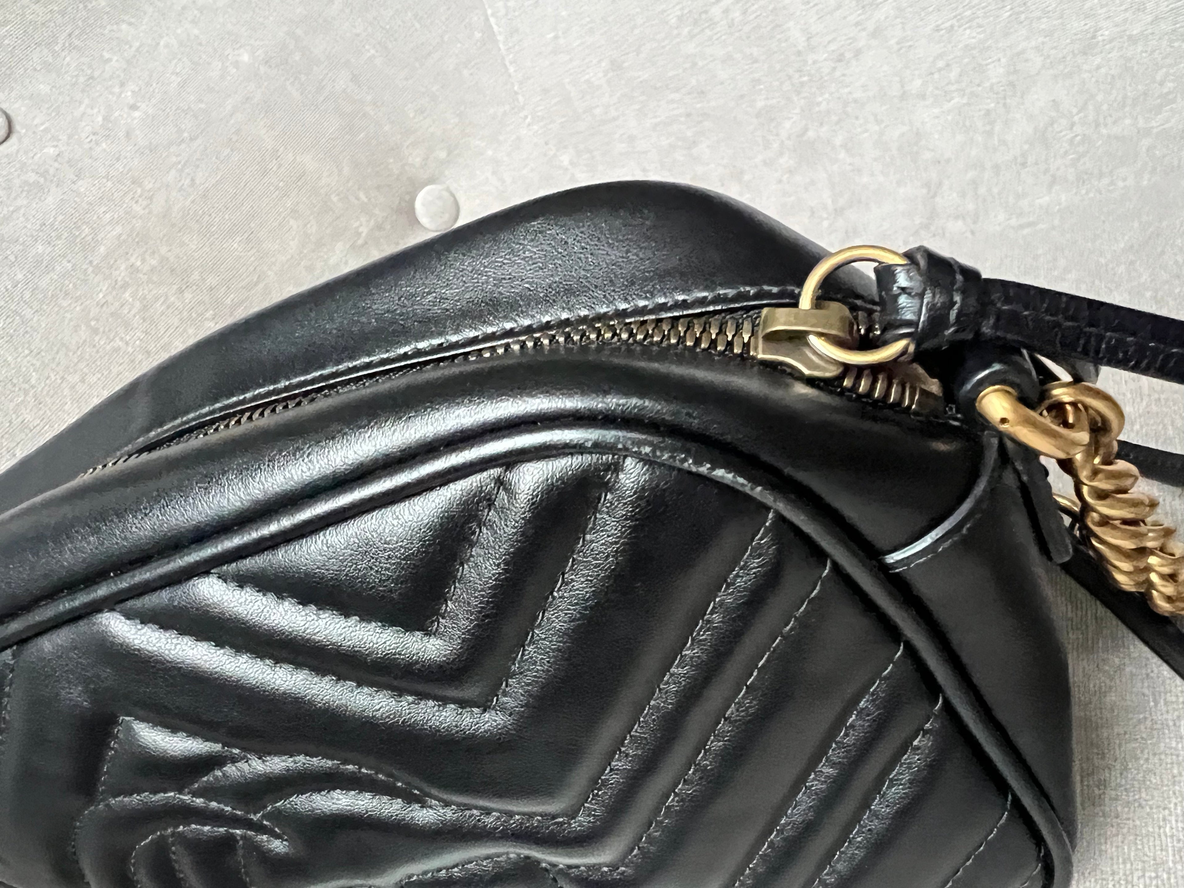 Gucci GG Black Marmont Small Shoulder Bag