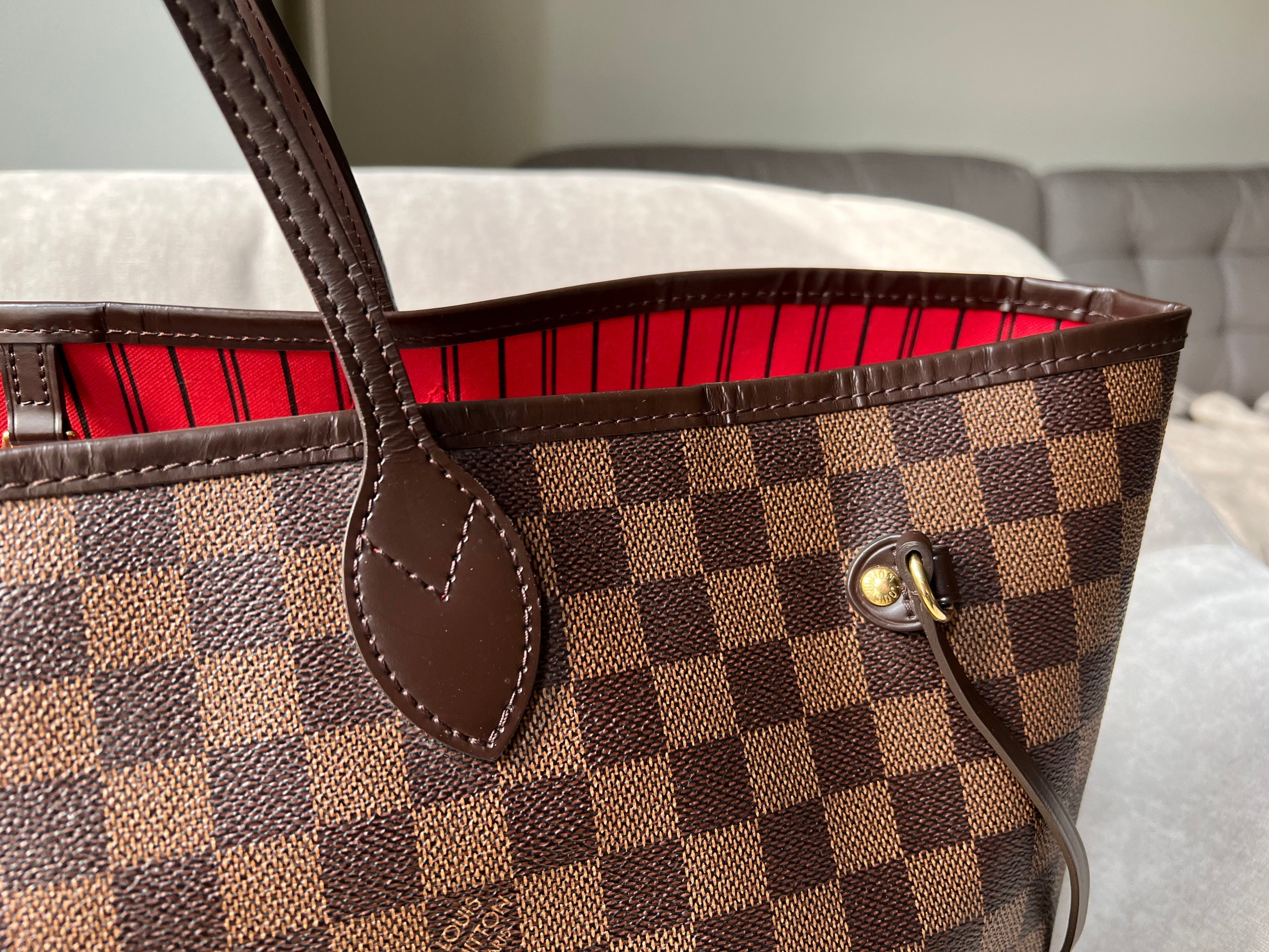 Louis Vuitton Neverfull GM Damier Ebene Cherry Interior (RRP £1,450)