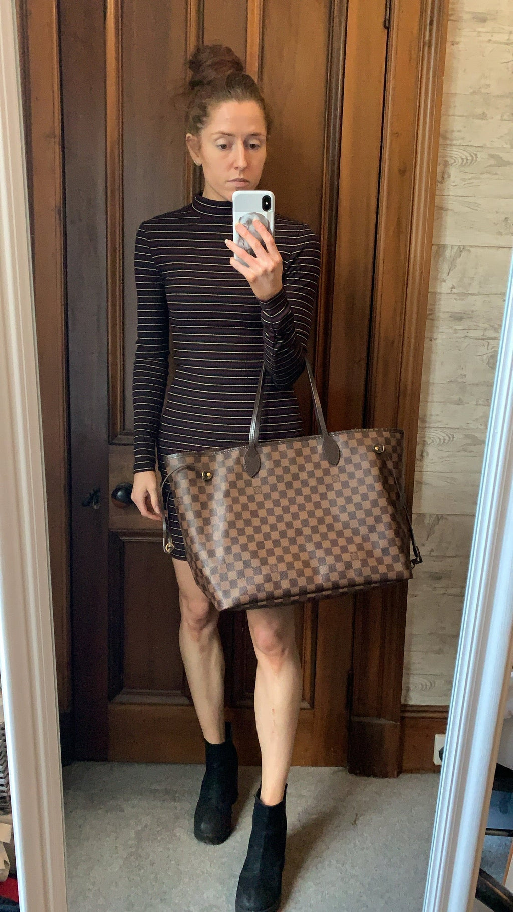 Louis Vuitton Neverfull GM Damier Ebene Cherry Interior (RRP £1,450)