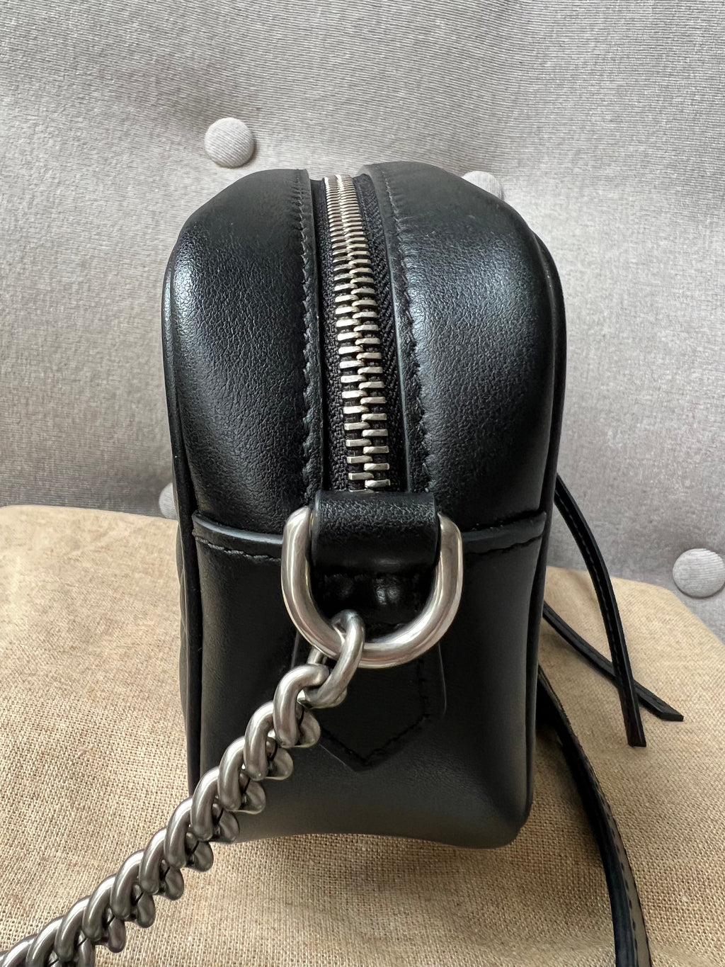 Gucci GG Black Aria Marmont Mini Shoulder Bag