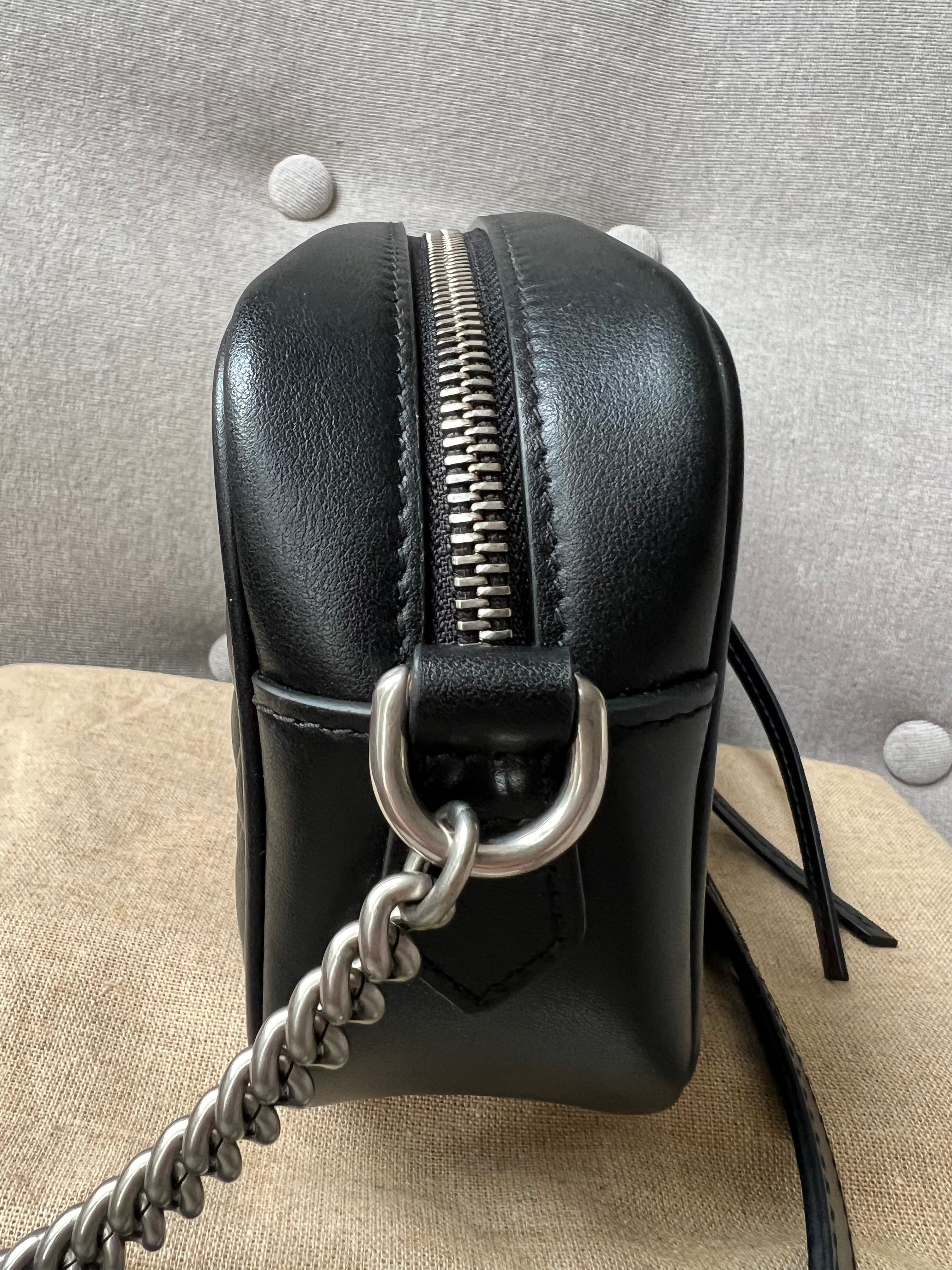 Gucci GG Black Aria Marmont Mini Shoulder Bag