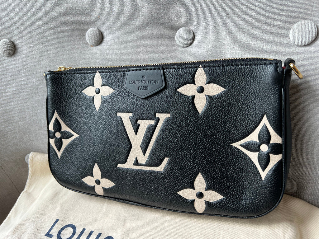 Louis Vuitton Multi Pochette Accessoires Black Beige Empreinte (RRP £2120)