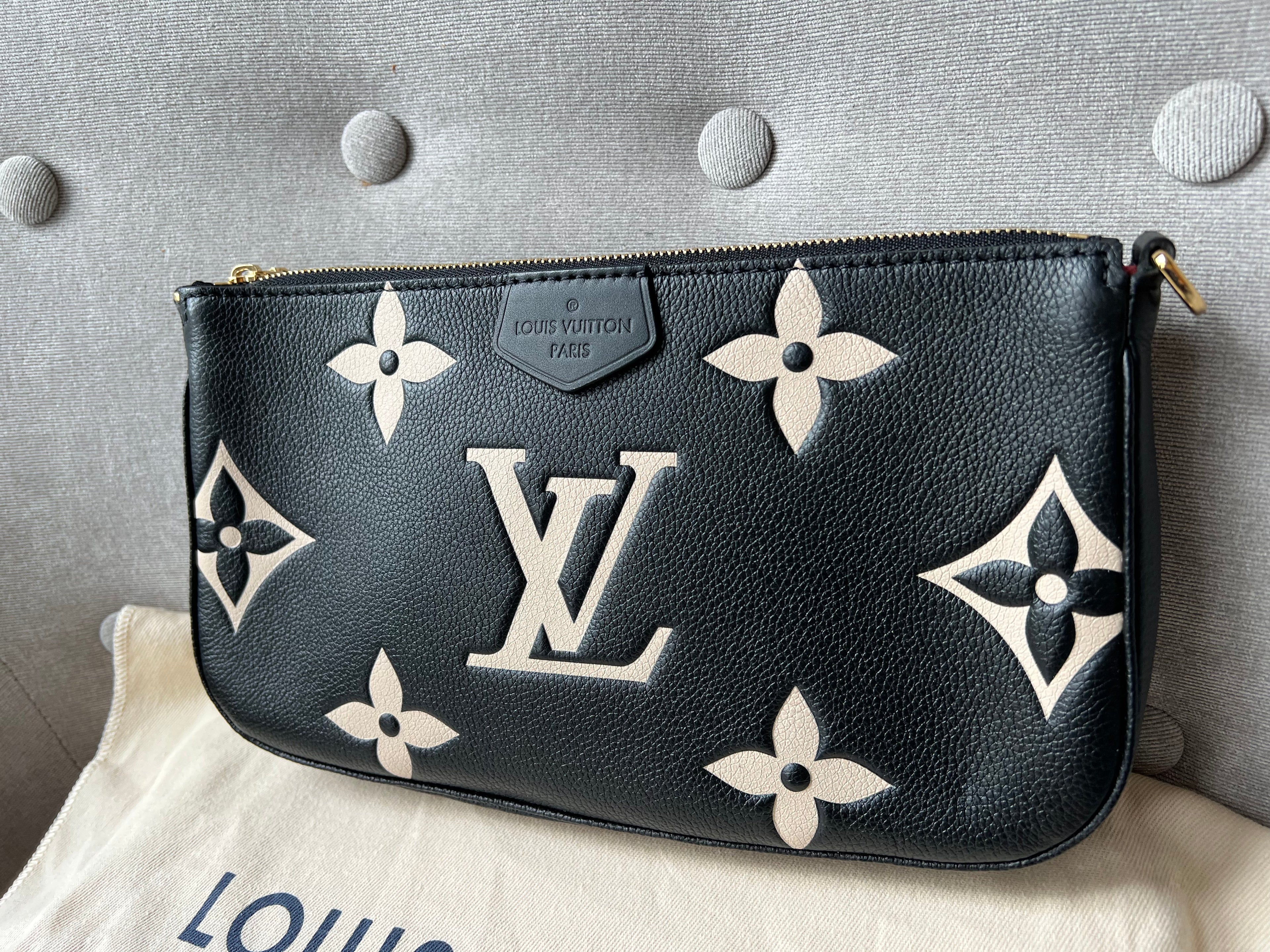 Louis Vuitton Multi Pochette Accessoires Black Beige Empreinte (RRP £2120)