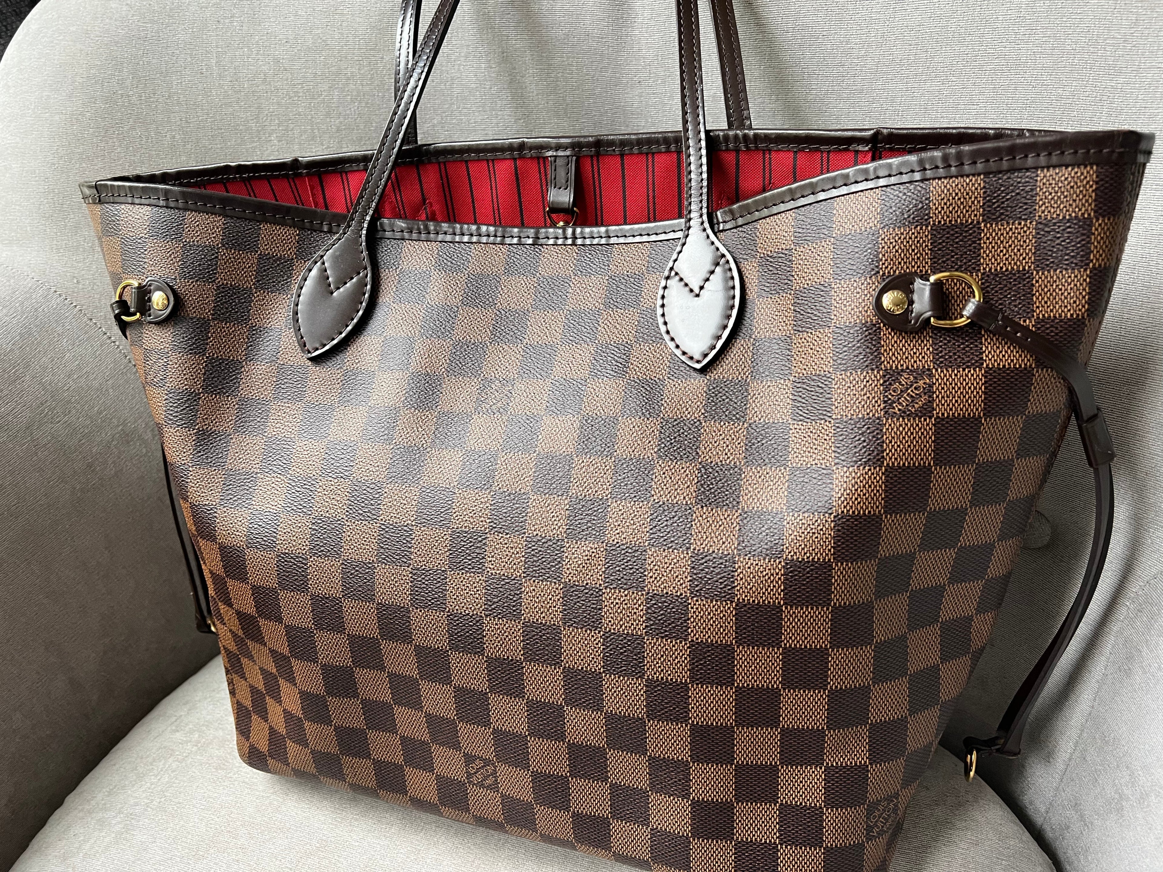 Louis Vuitton Neverfull MM Damier Ebene Cherry Interior (RRP £1,410)