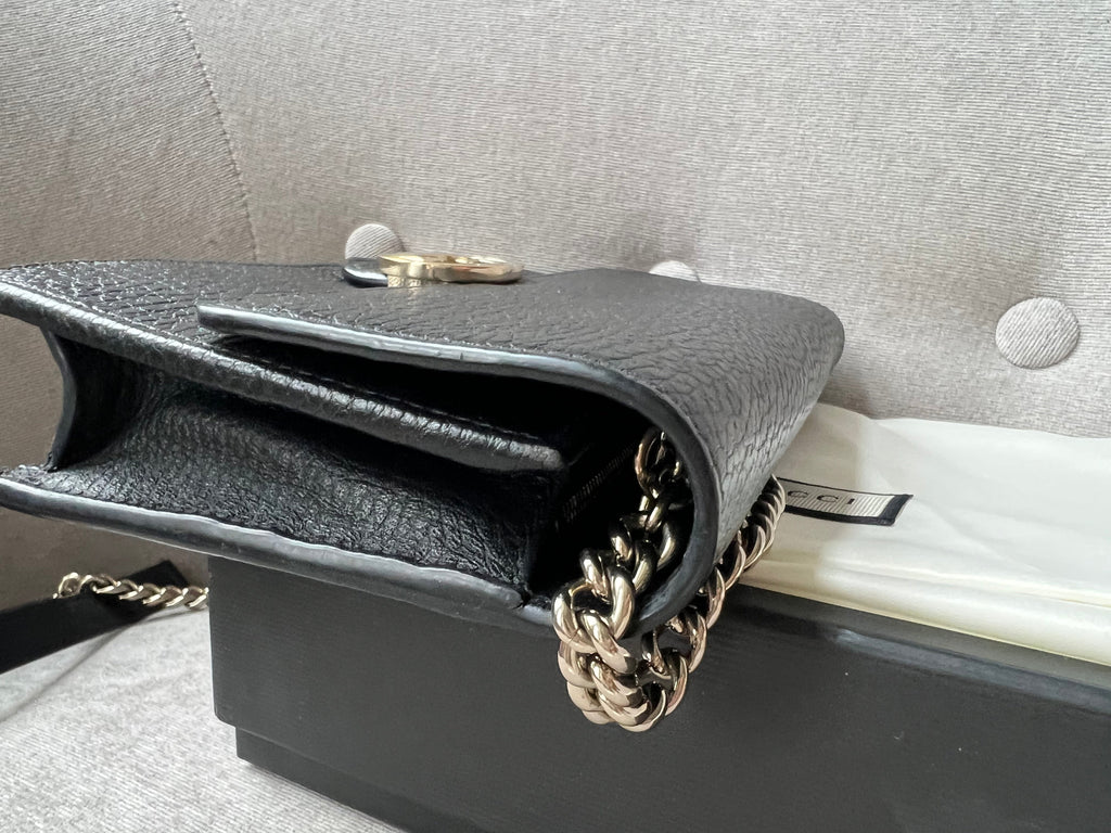 Gucci Black Interlocking Chain Wallet