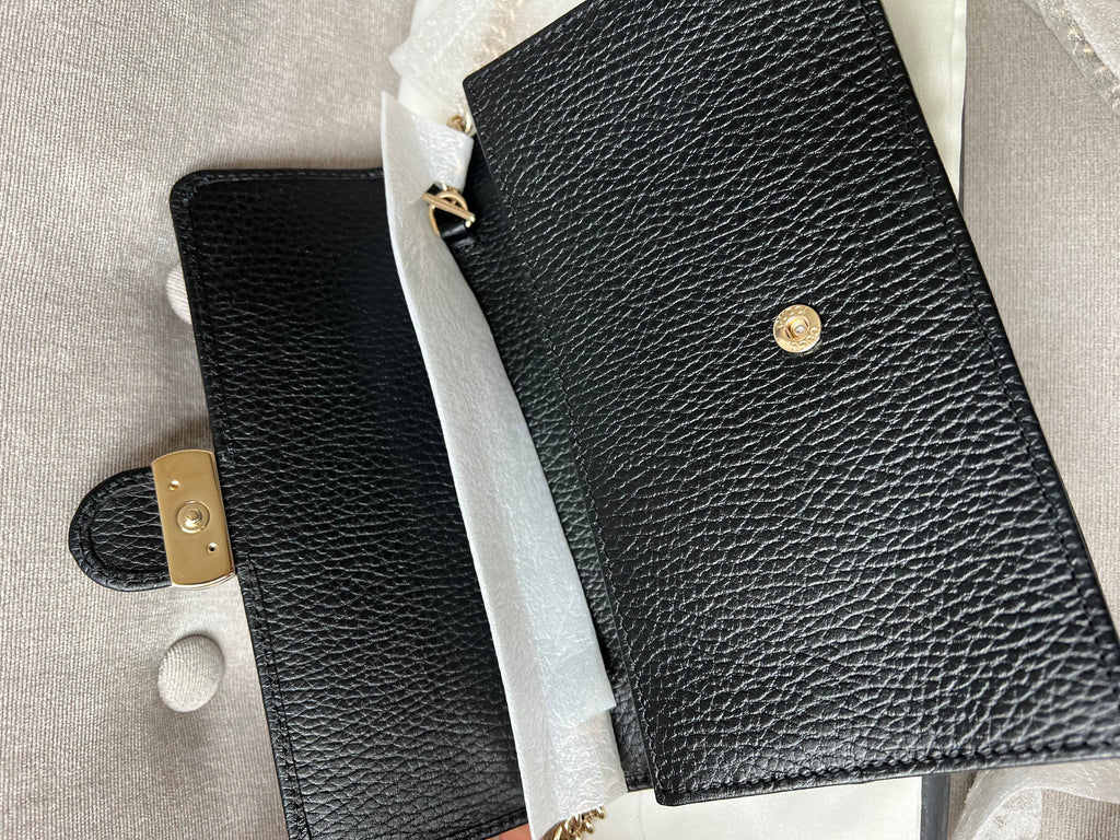 Gucci Black Interlocking Chain Wallet