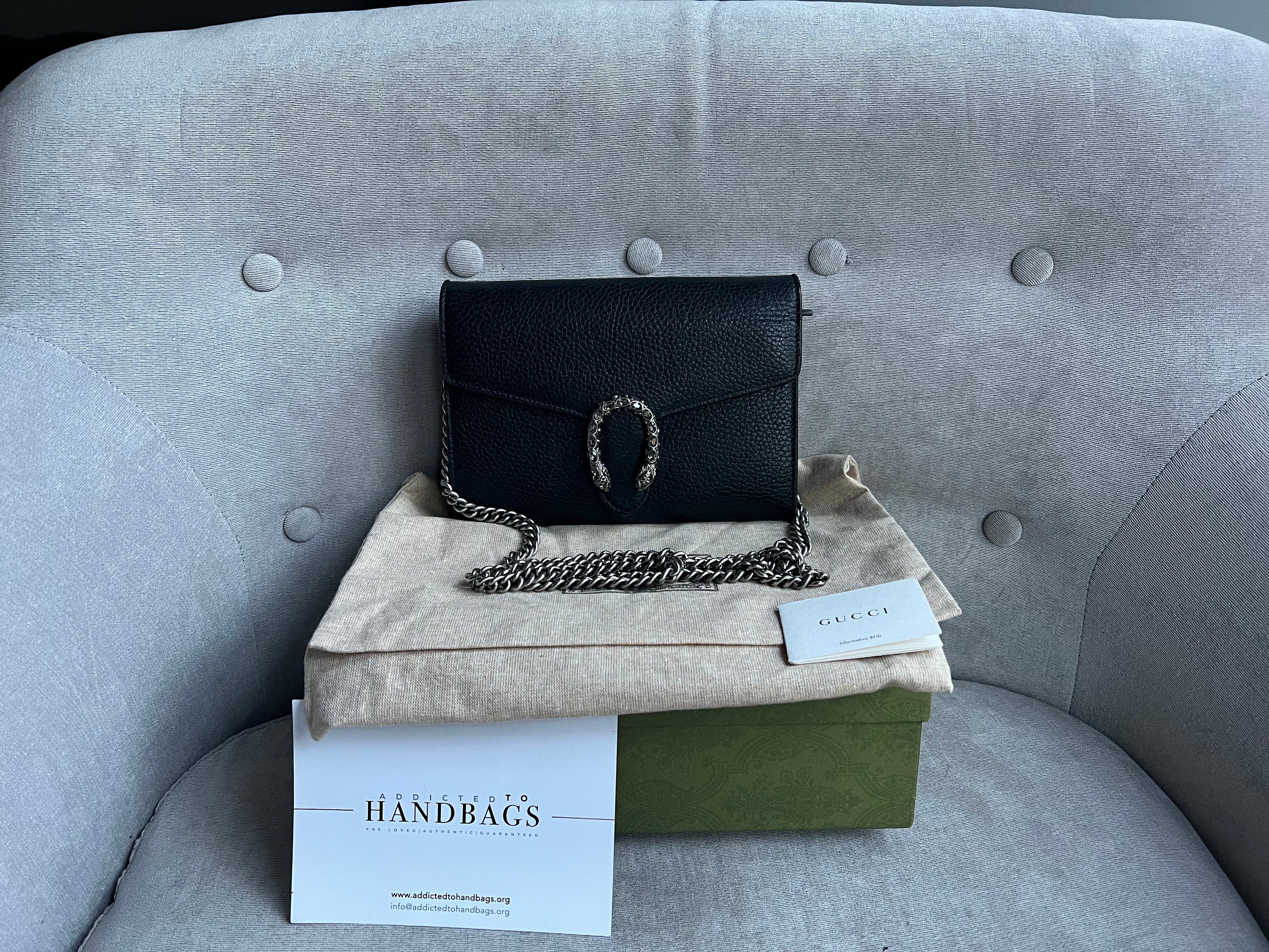 Gucci Dionysus Black Mini Chain Bag