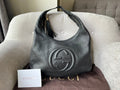 Gucci Soho Large Hobo in Black Pebbled Calfskin