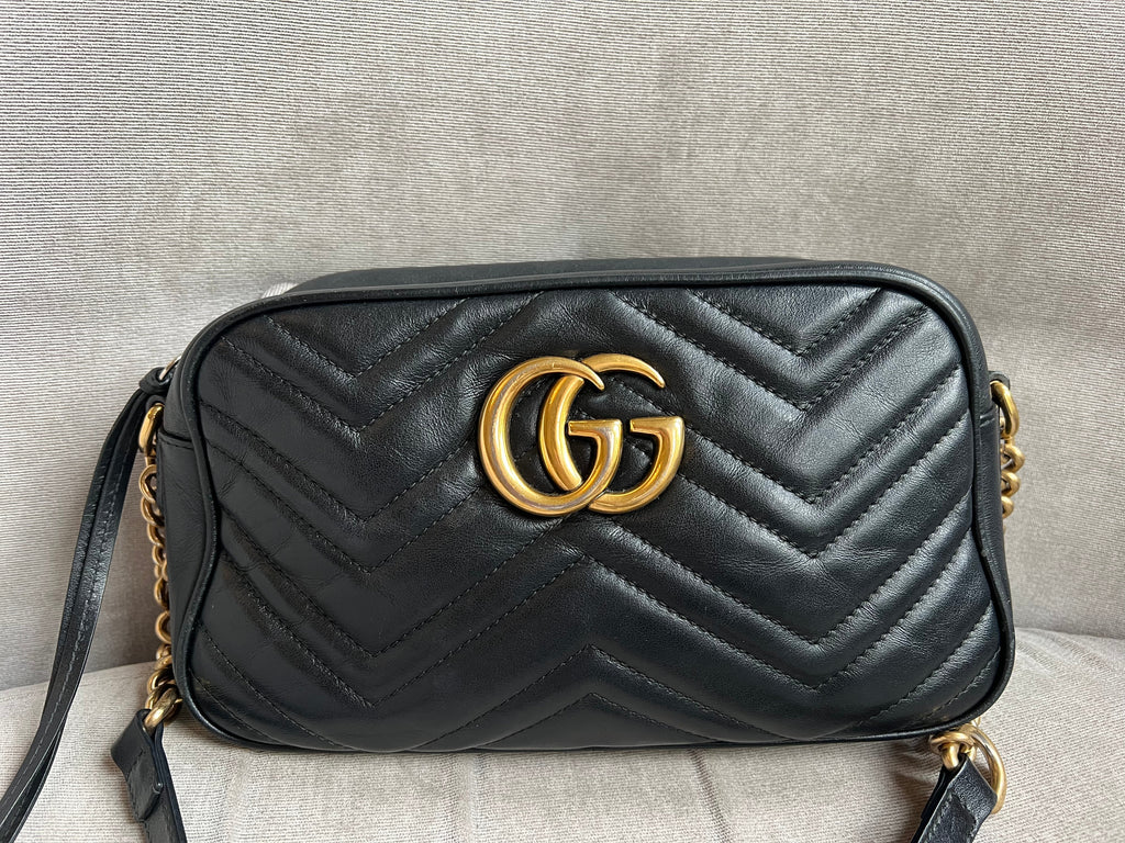 Gucci GG Black Marmont Small Shoulder Bag