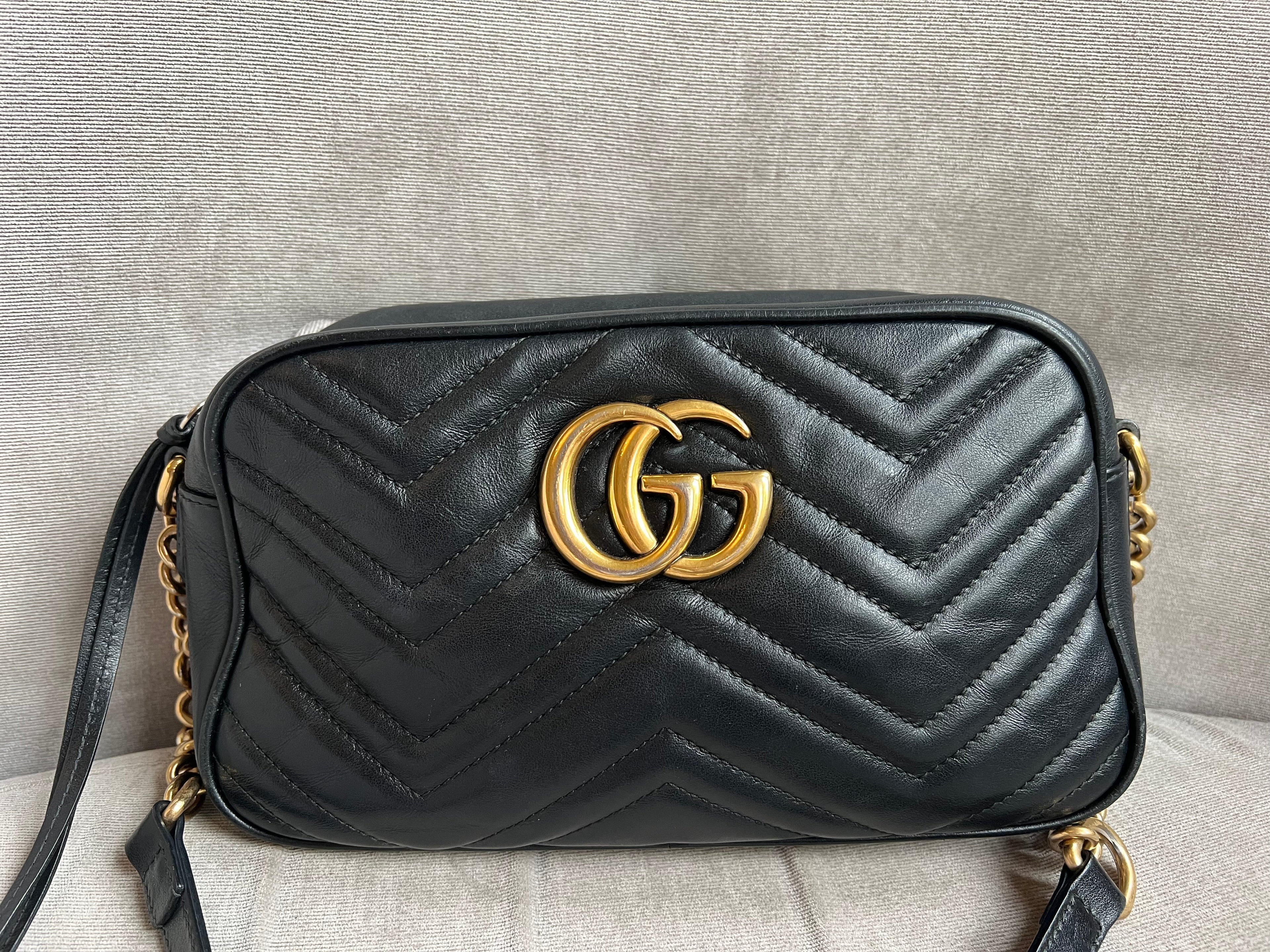 Gucci GG Black Marmont Small Shoulder Bag