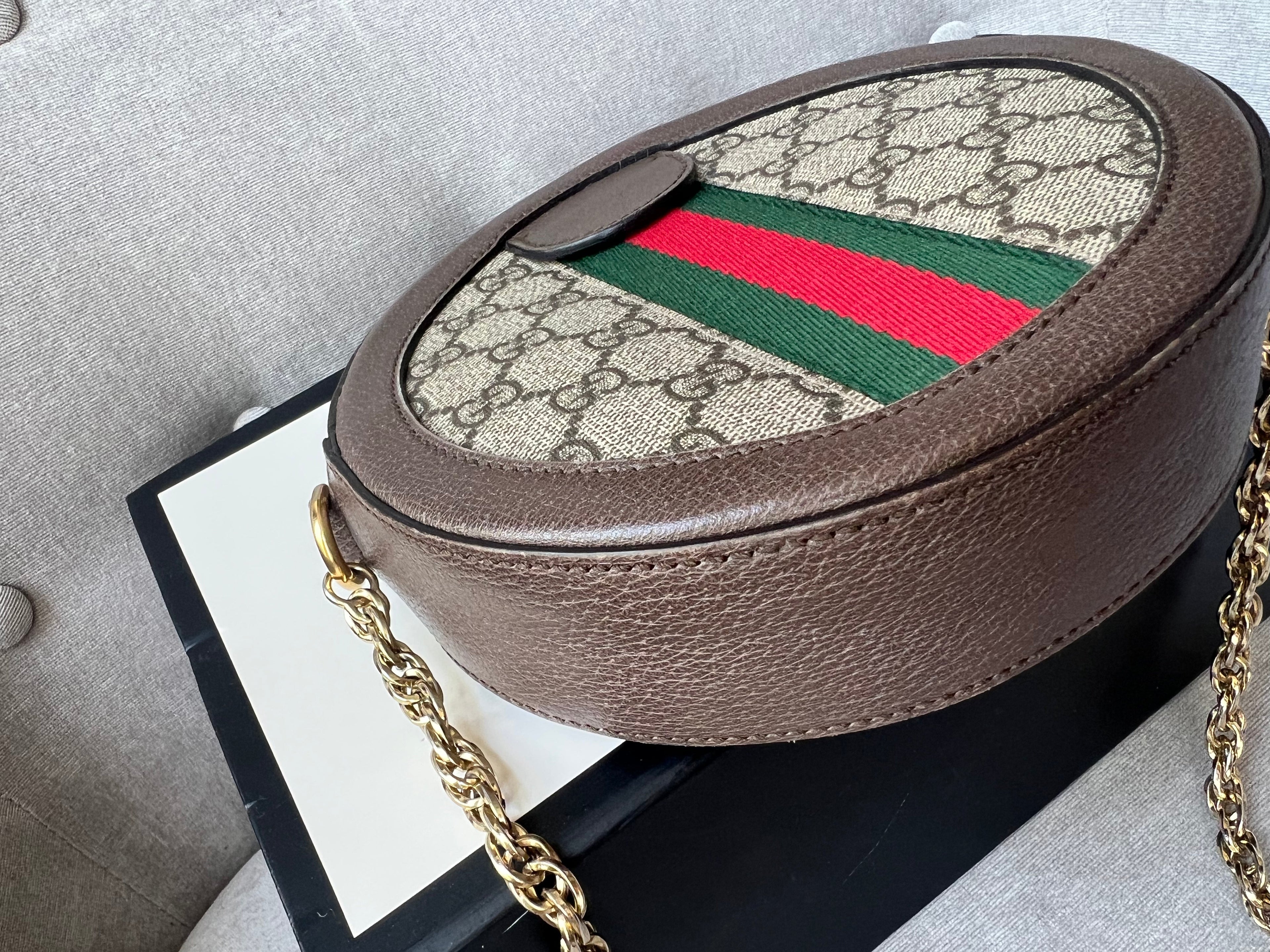Gucci GG Ophidia Mini GG Round Shoulder Bag