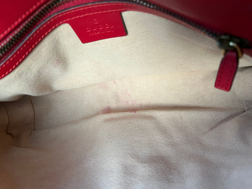 Gucci GG Hibiscus Red Marmont Small Shoulder Bag