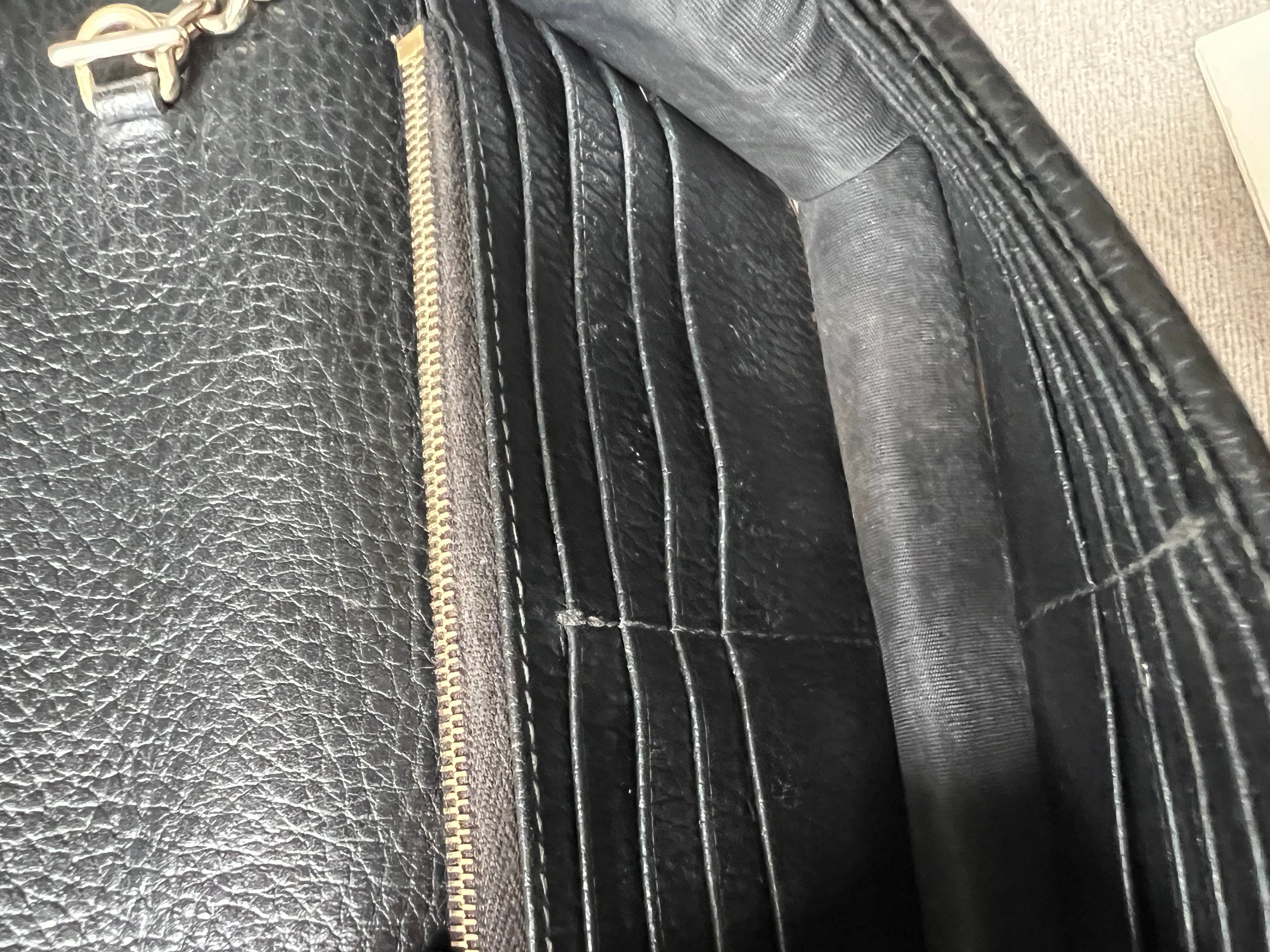 Gucci Black Interlocking Chain Wallet