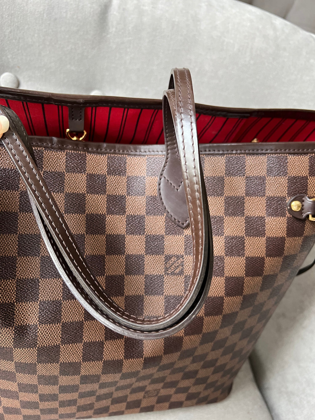Louis Vuitton Neverfull GM Damier Ebene Cherry Interior (RRP £1,450)