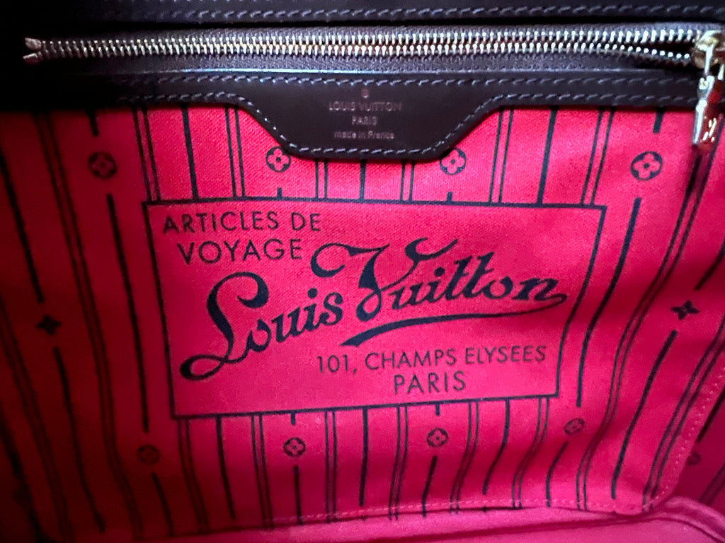 Louis Vuitton Neverfull MM Damier Ebene Cherry Interior (RRP £1,410)