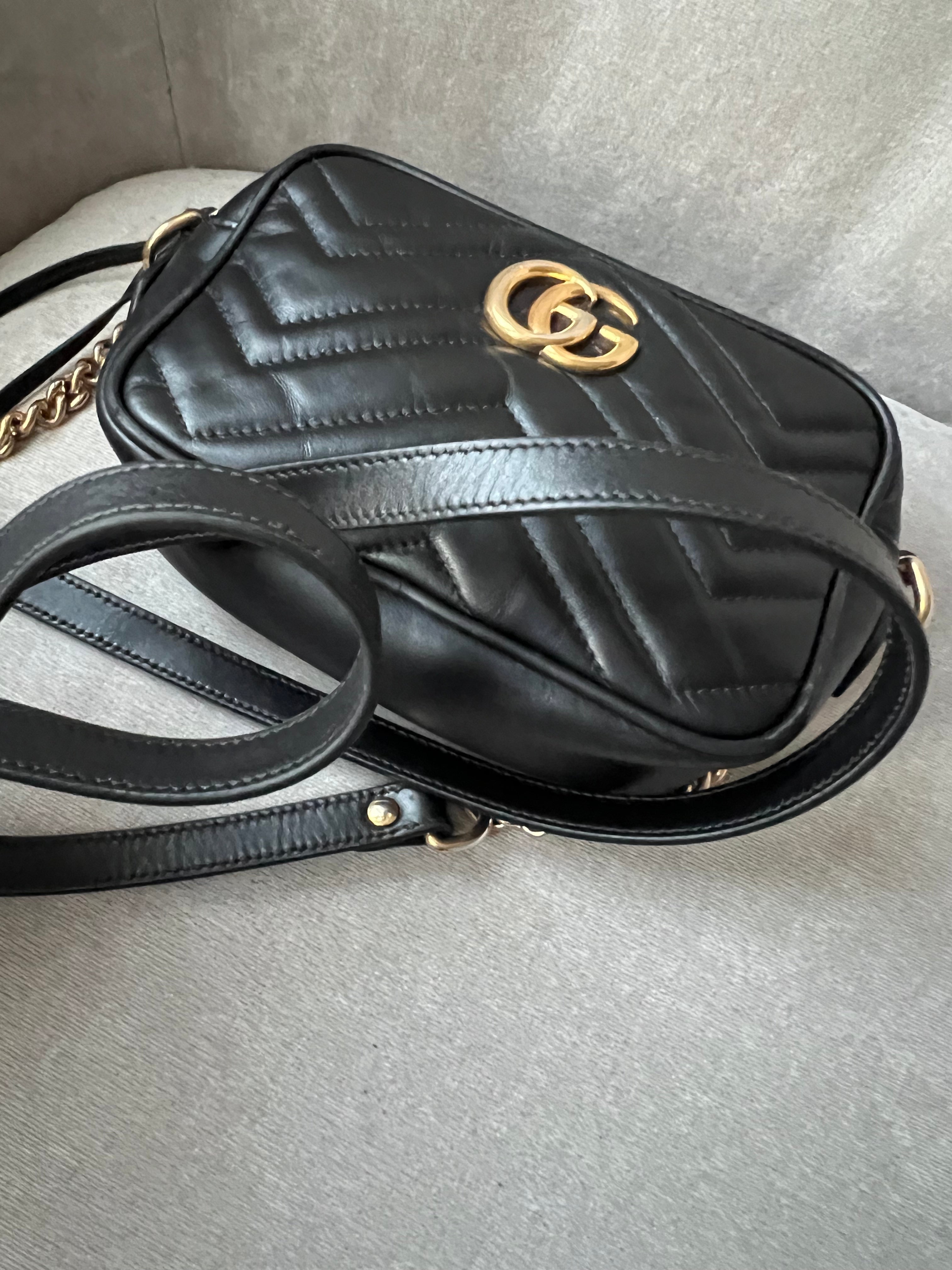 Gucci GG Black Marmont Mini Shoulder Bag (RRP £1,160)